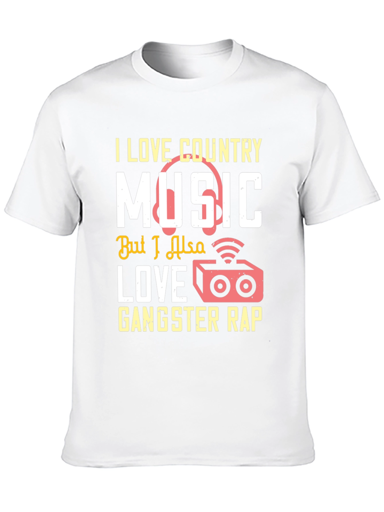 Country & Rap Music Lover T-Shirt