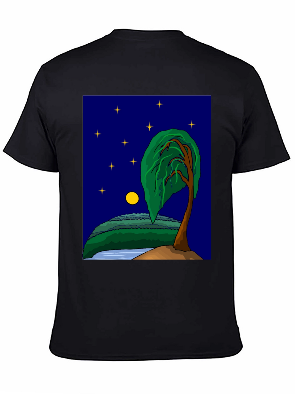 Night Sky Tree Graphic T-Shirt