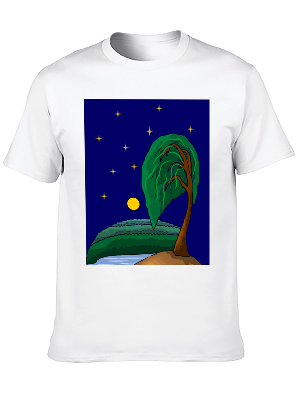 Night Sky Tree Graphic T-Shirt