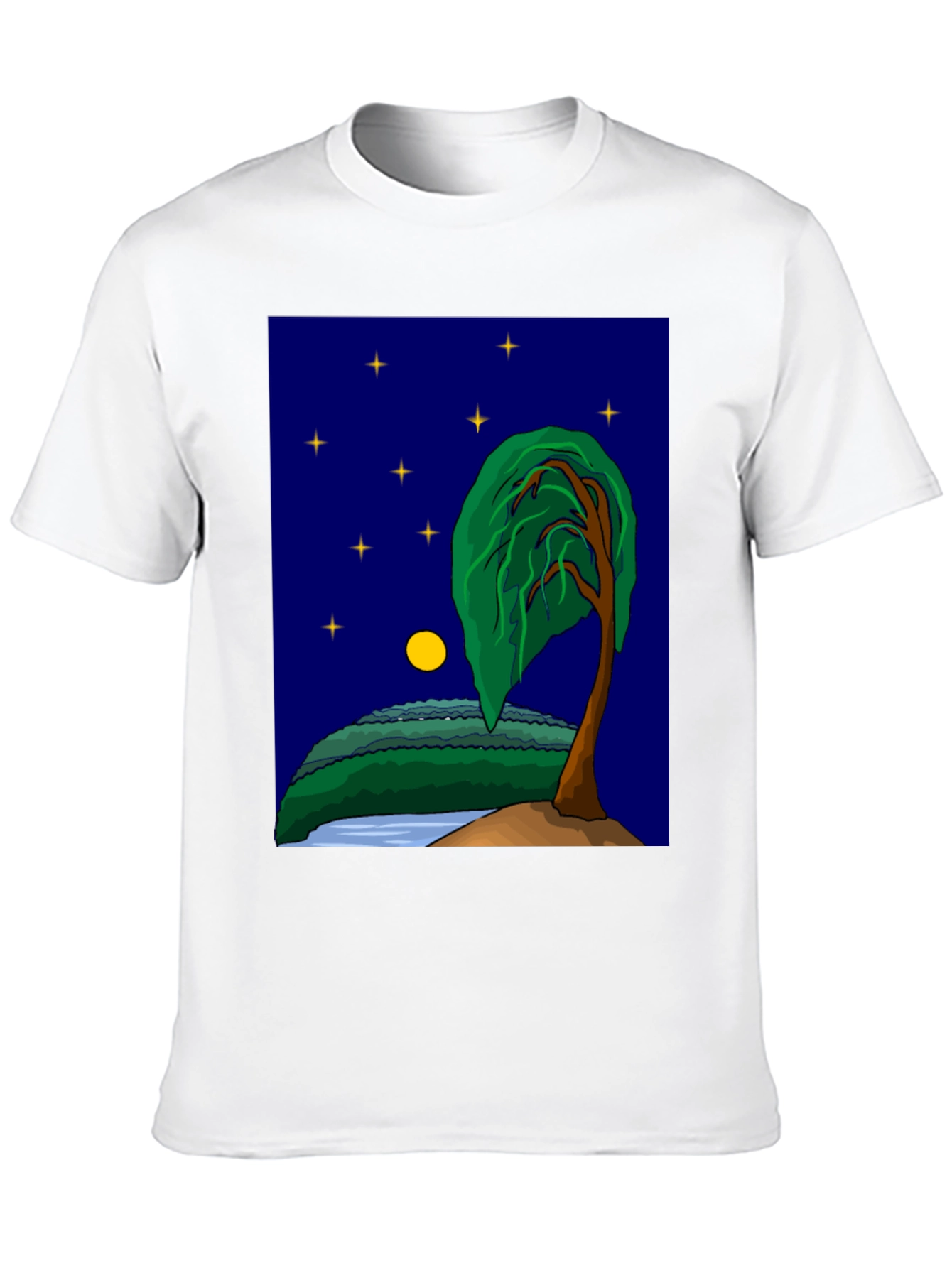 Night Sky Tree Graphic T-Shirt
