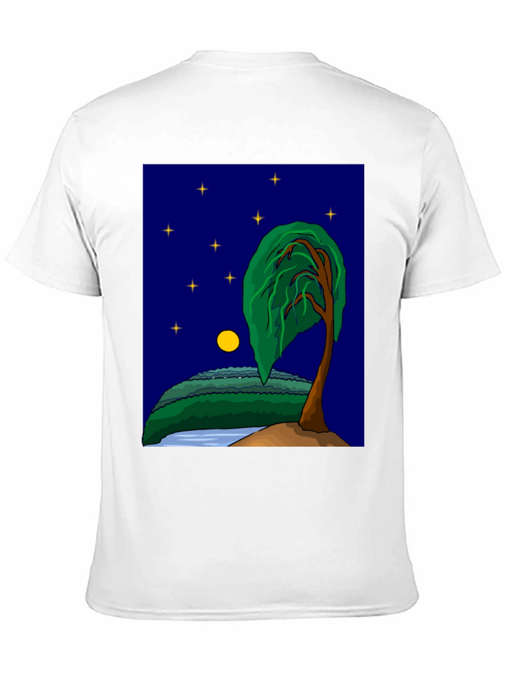 Night Sky Tree Graphic T-Shirt