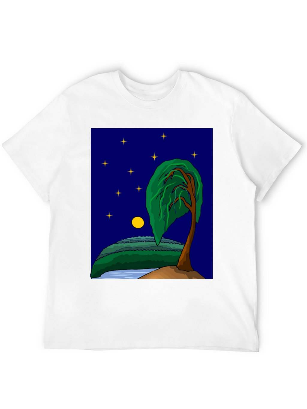 Night Sky Tree Graphic T-Shirt