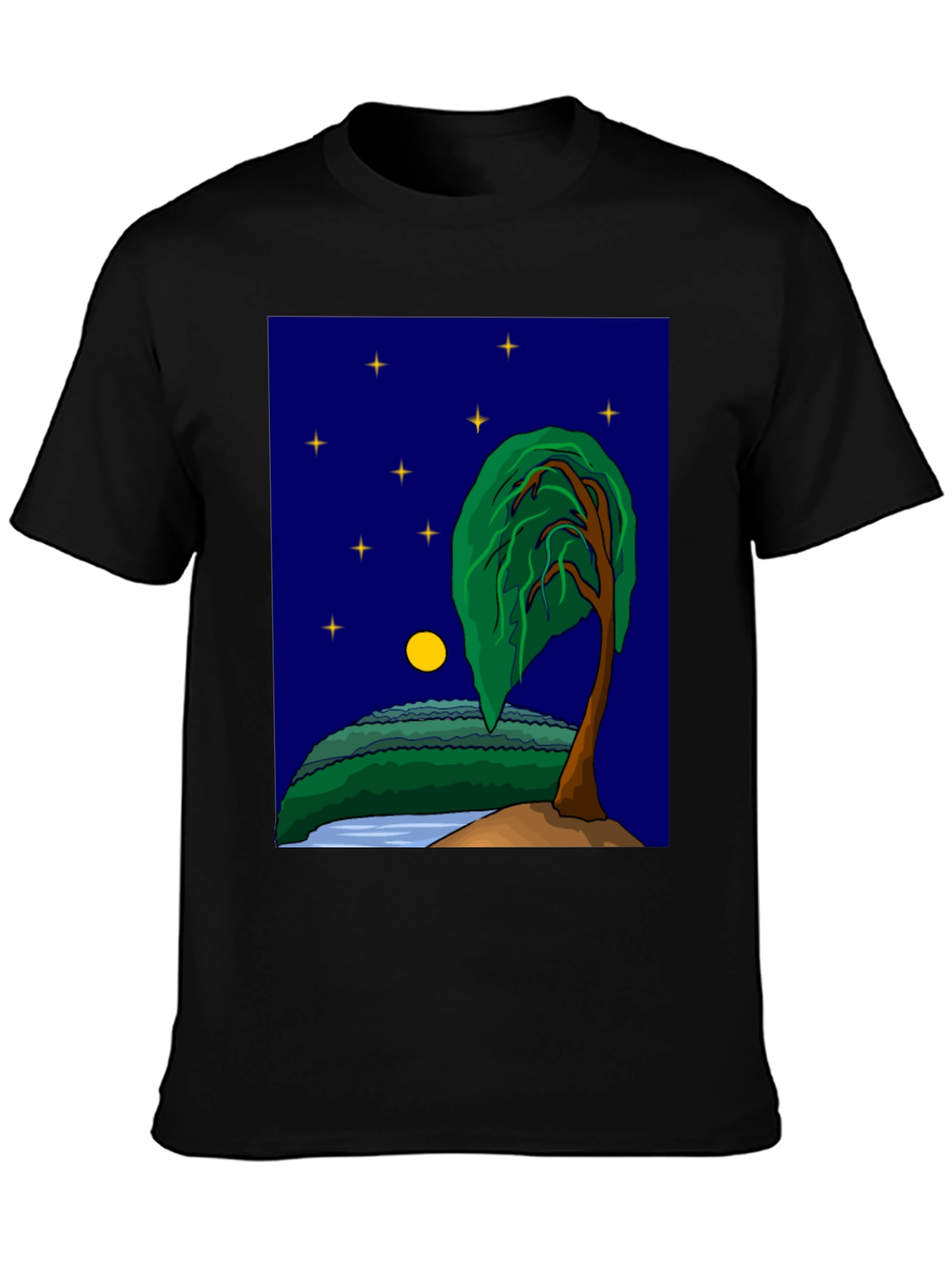 Night Sky Tree Graphic T-Shirt