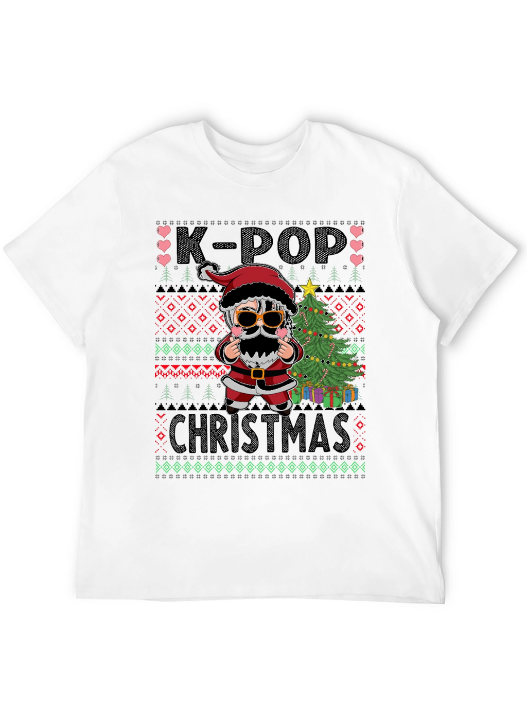 K-Pop Christmas Santa Graphic Tee