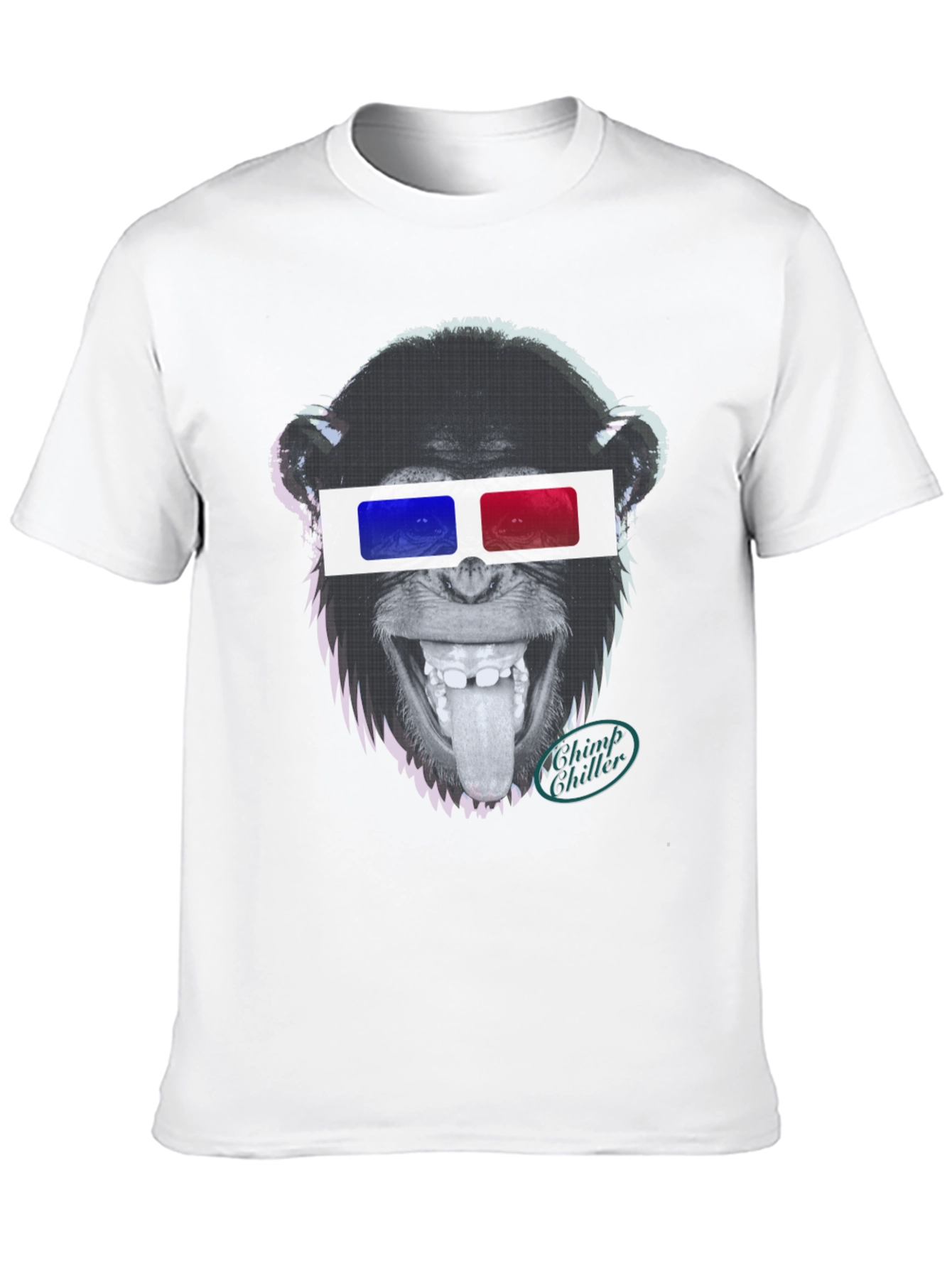 Chimp Chiller 3D Glasses Graphic T-Shirt