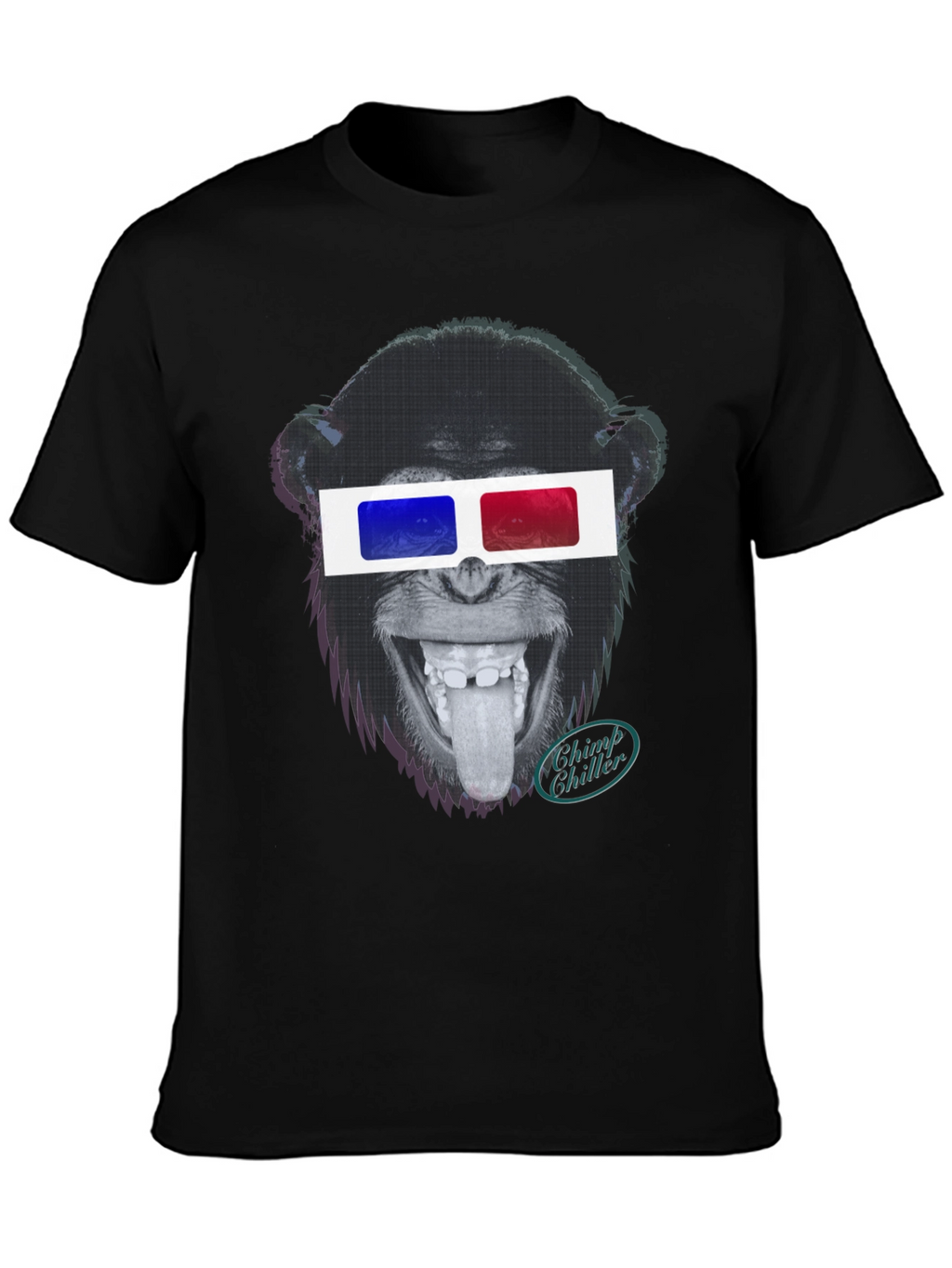 Chimp Chiller 3D Glasses Graphic T-Shirt