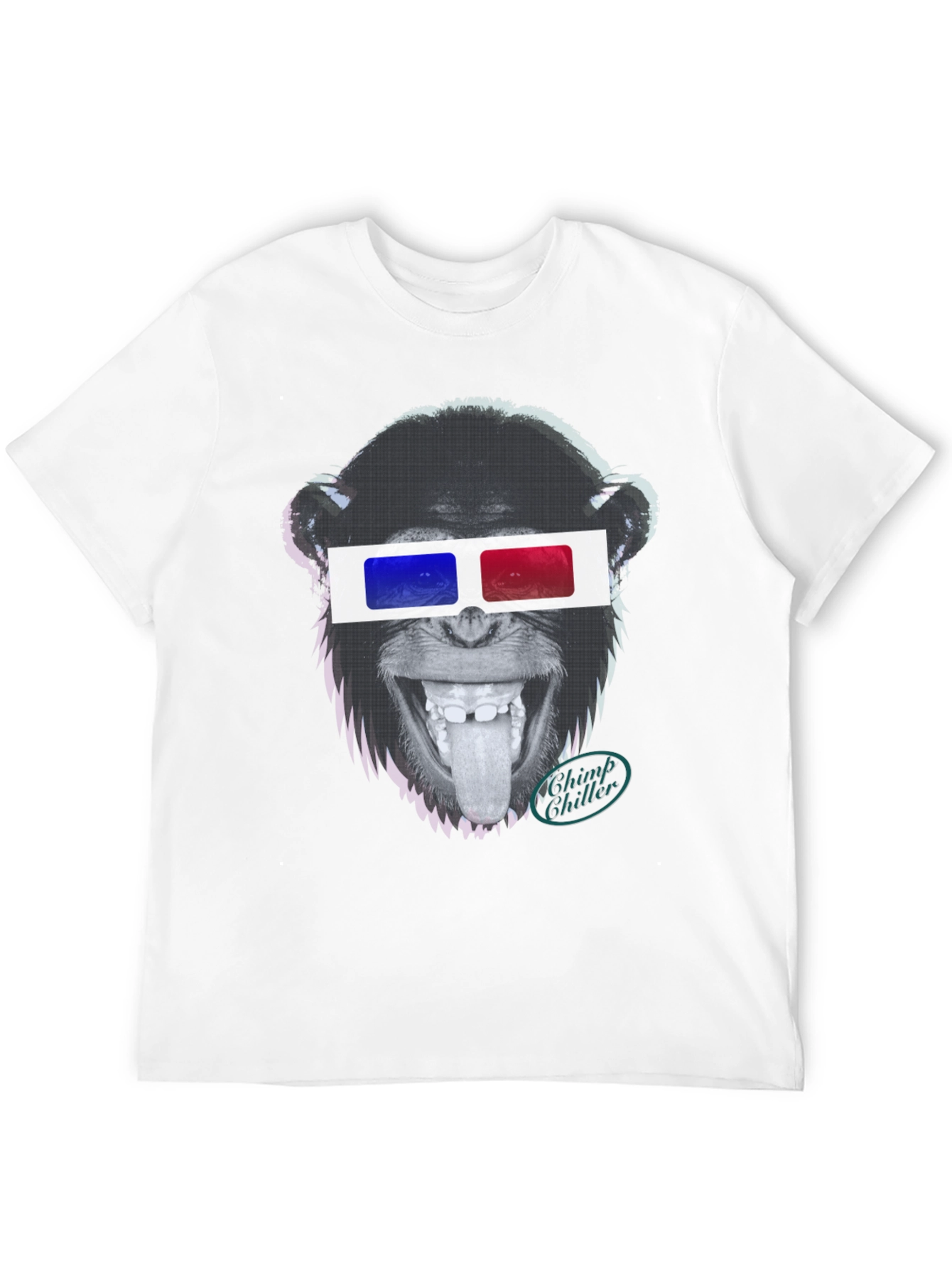 Chimp Chiller 3D Glasses Graphic T-Shirt