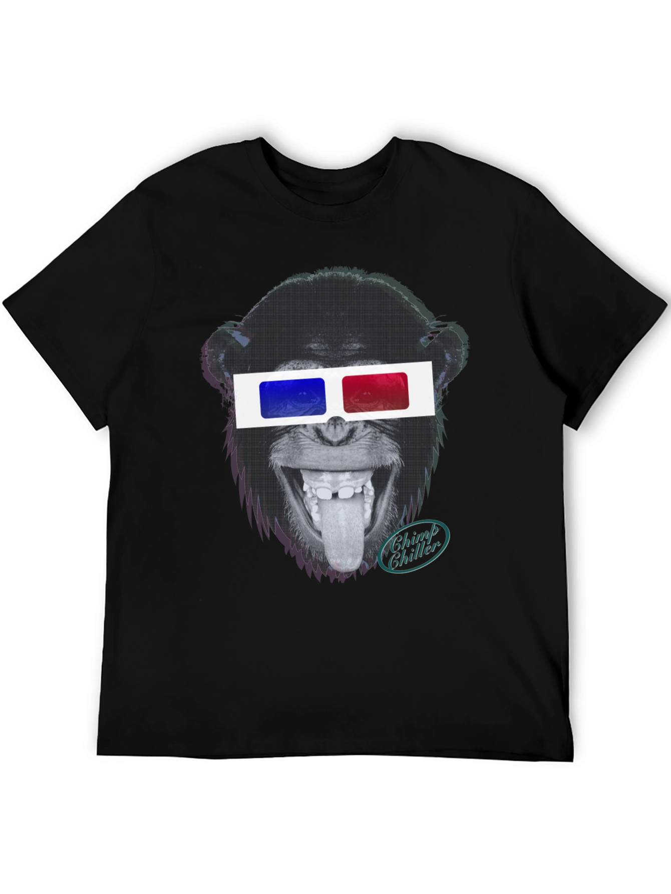 Chimp Chiller 3D Glasses Graphic T-Shirt