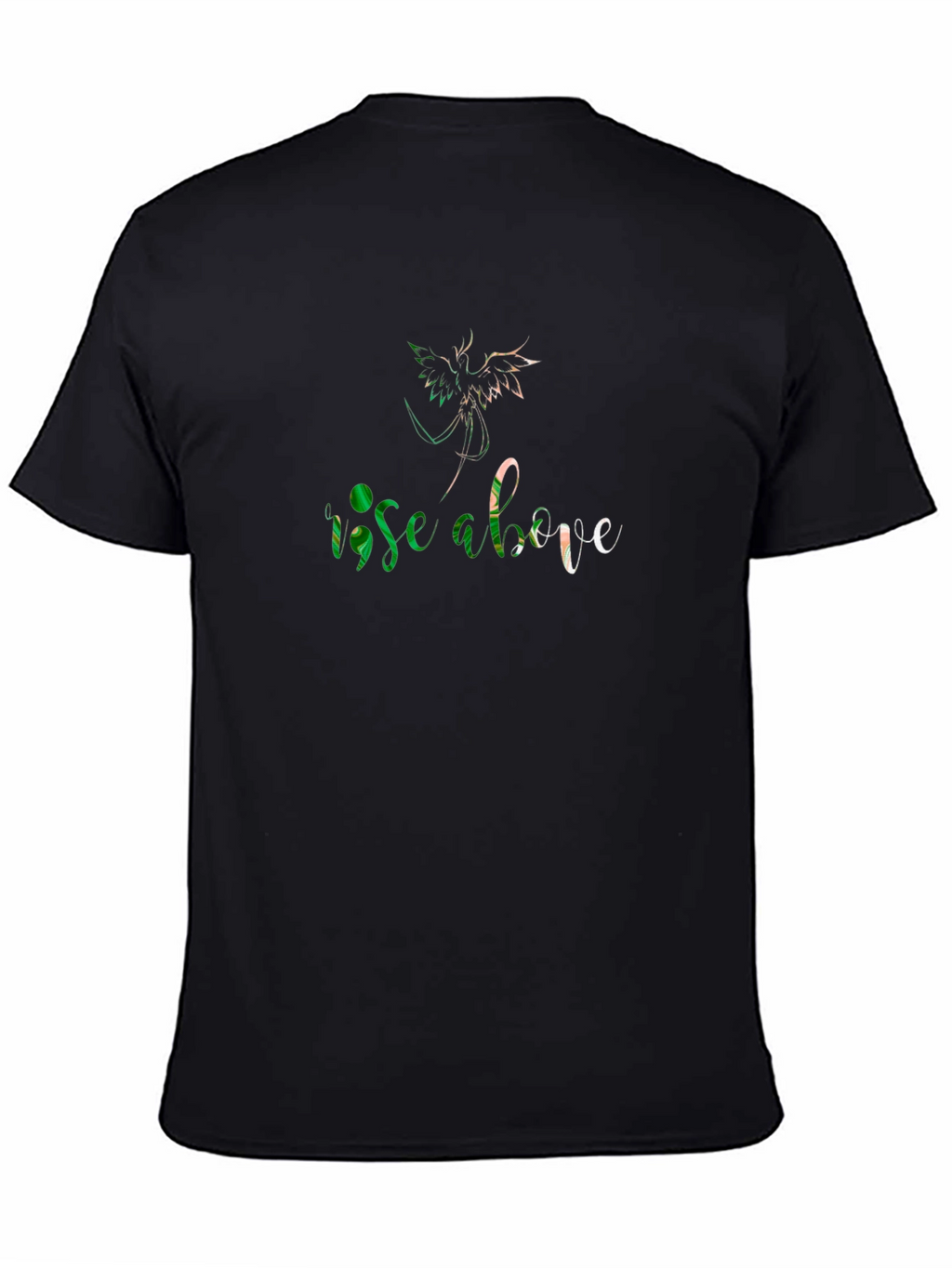 Rise Above Graphic Print Black T-Shirt