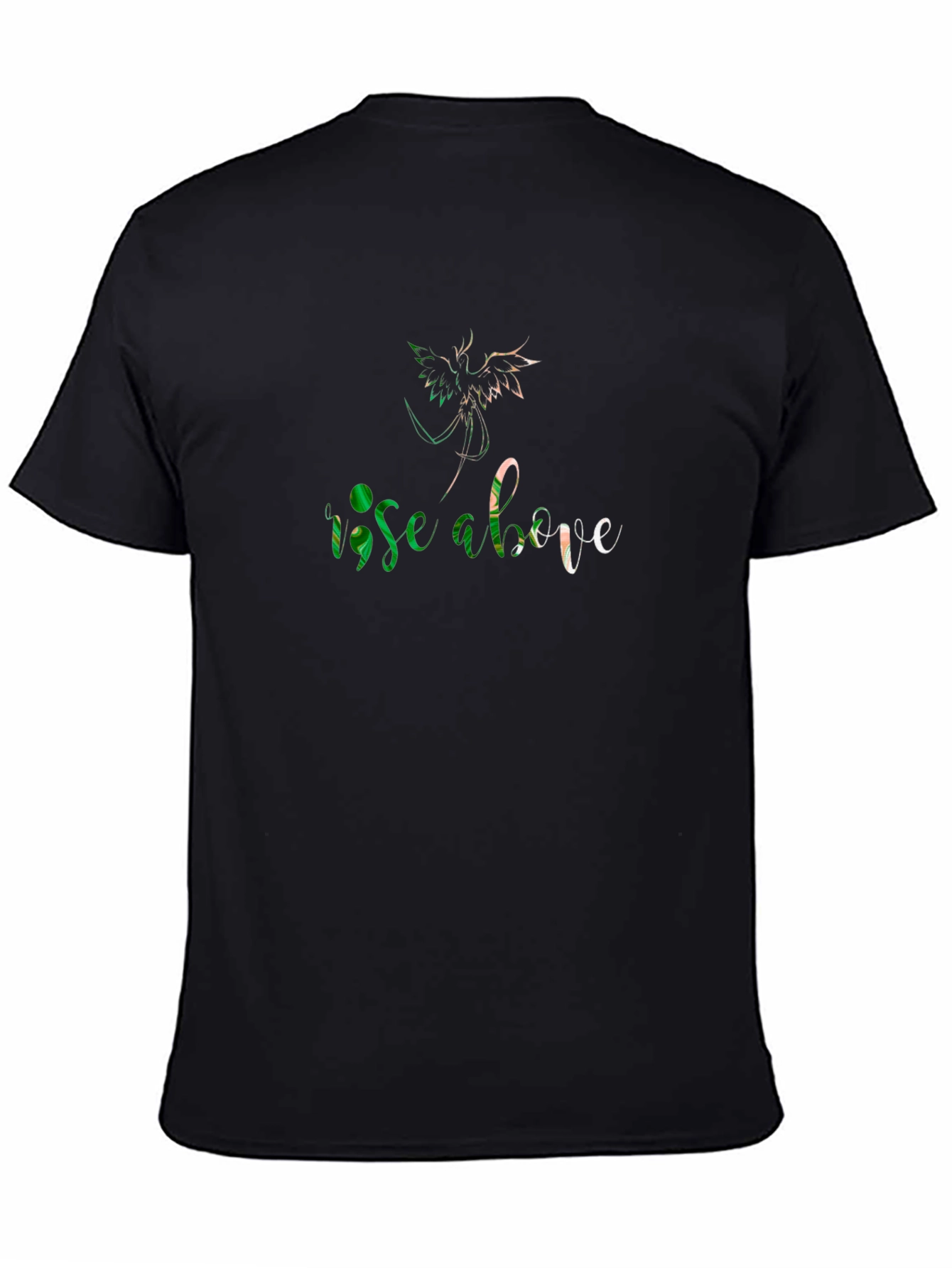 Rise Above Graphic Print Black T-Shirt