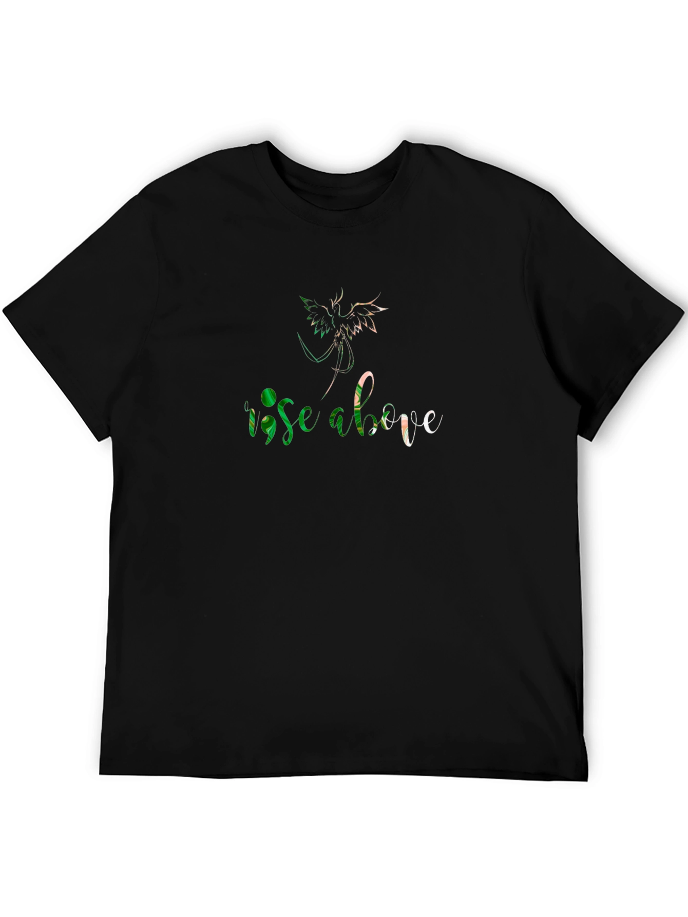 Rise Above Graphic Print Black T-Shirt
