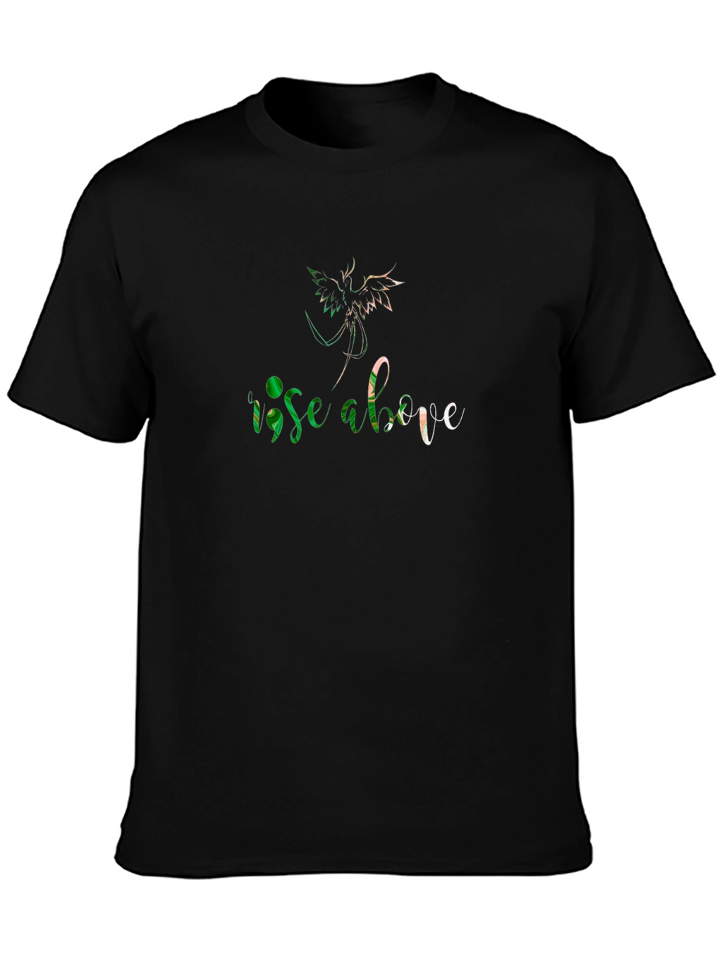 Rise Above Graphic Print Black T-Shirt