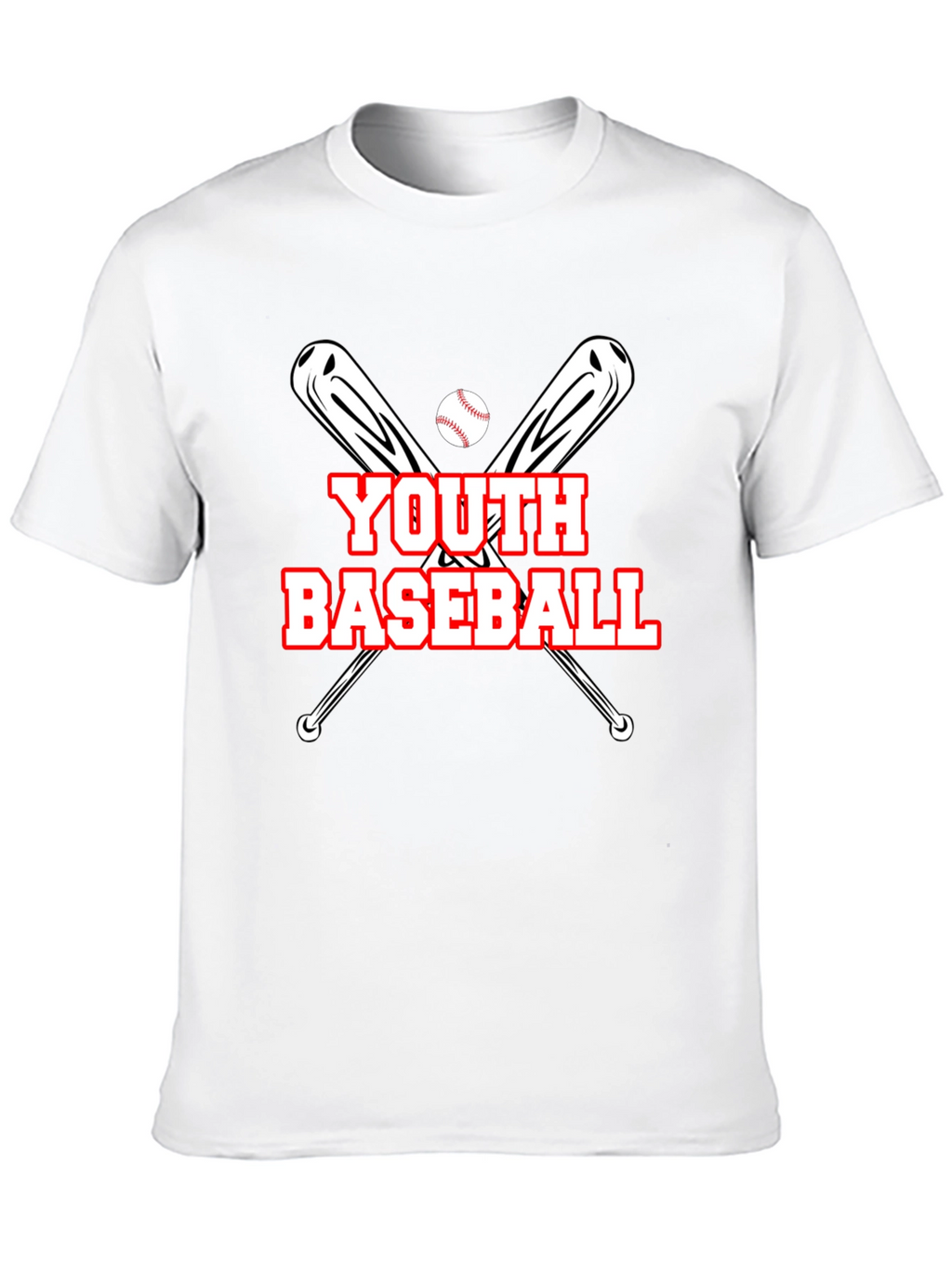 Youth Baseball Graphic T-Shirt - Black