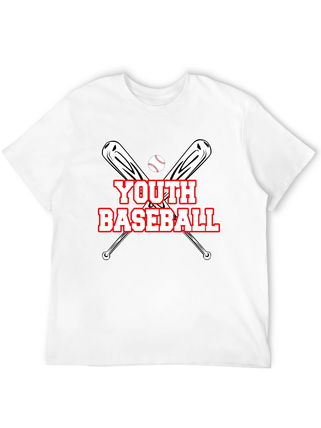 Youth Baseball Graphic T-Shirt - Black