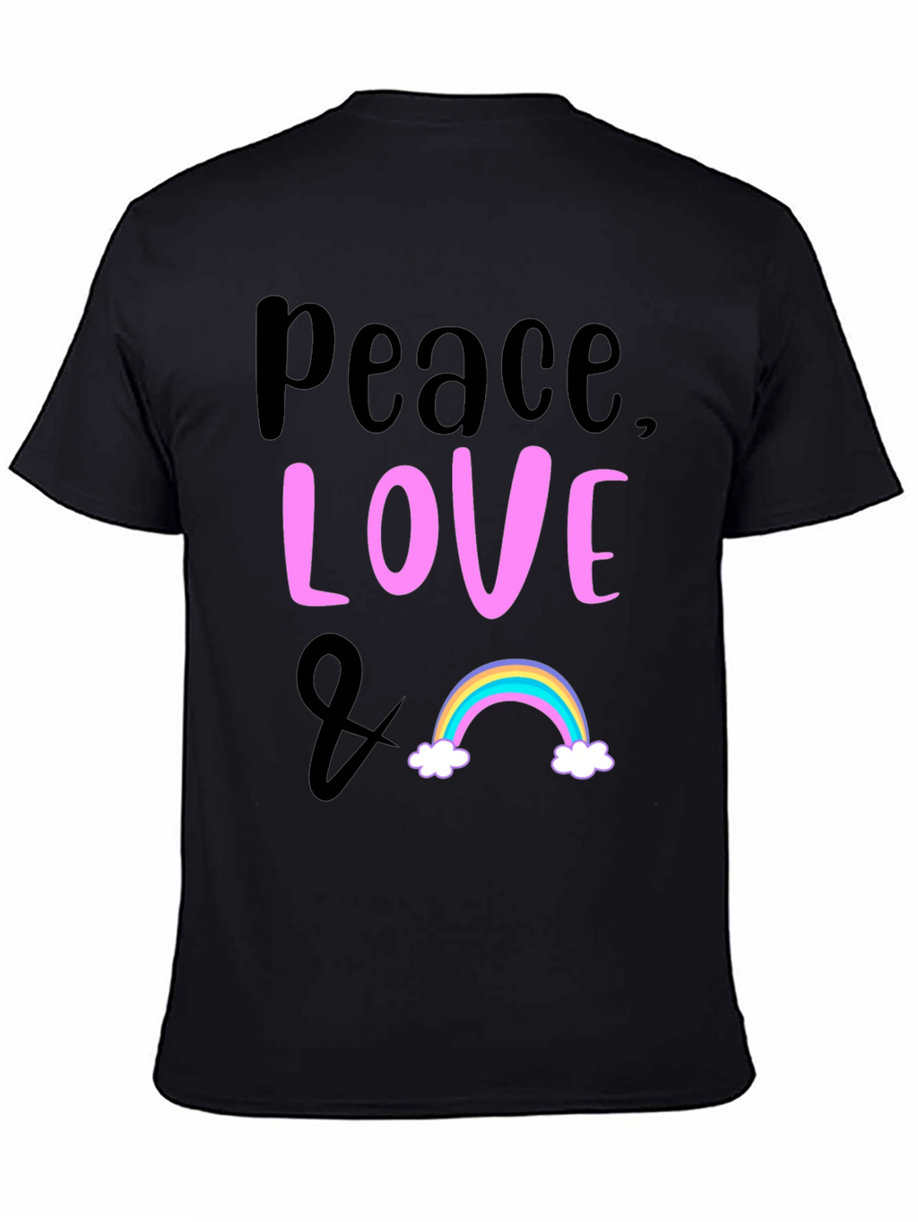 Peace Love & Rainbow Graphic T-Shirt