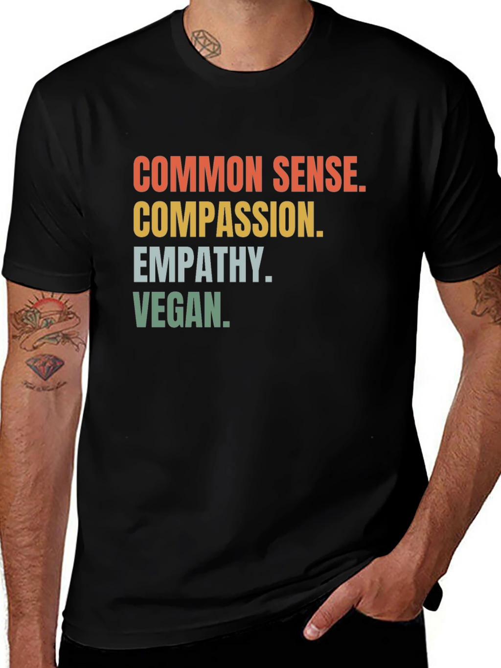 Common Sense Compassion Vegan Graphic Tee