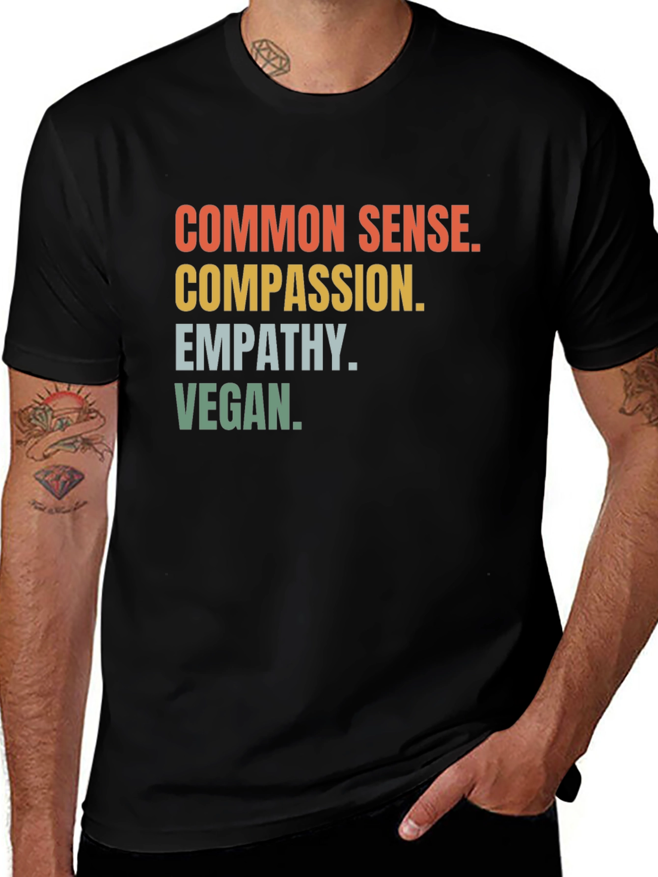 Common Sense Compassion Vegan Graphic Tee