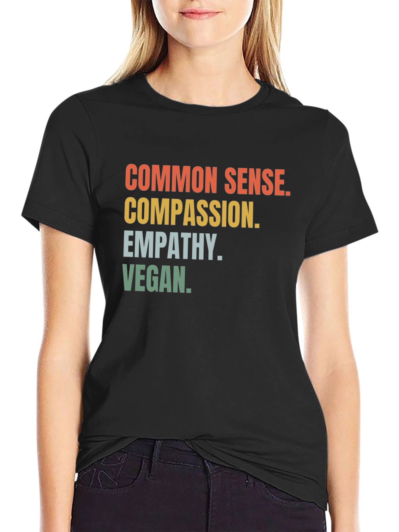 Common Sense Compassion Vegan Graphic Tee
