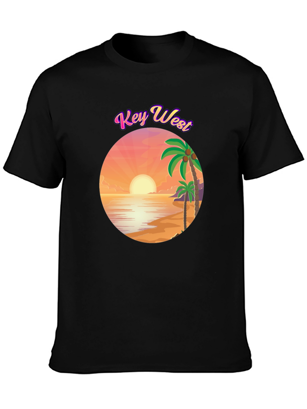 Key West Sunset T-Shirt - Tropical Beach Design
