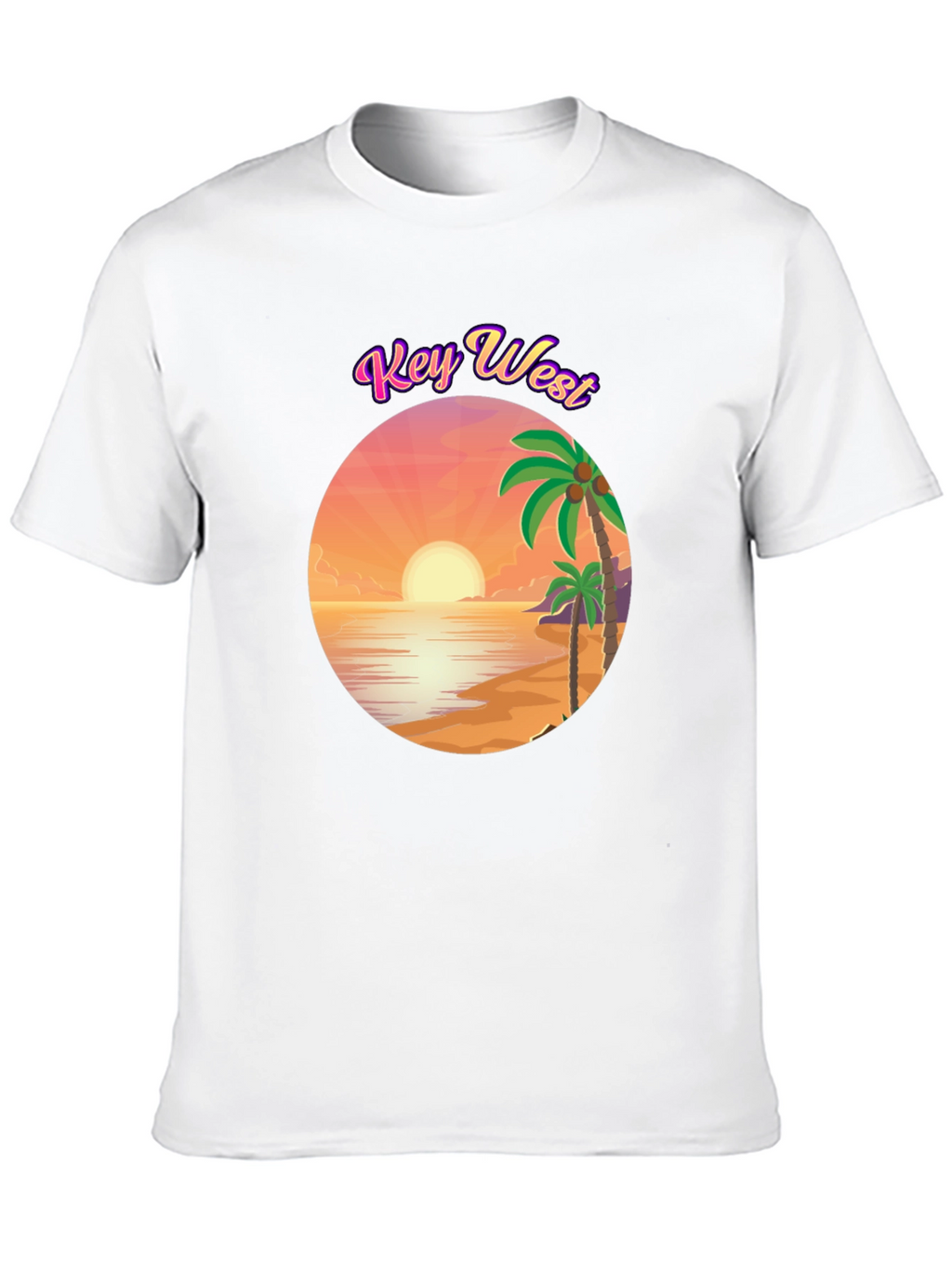 Key West Sunset T-Shirt - Tropical Beach Design