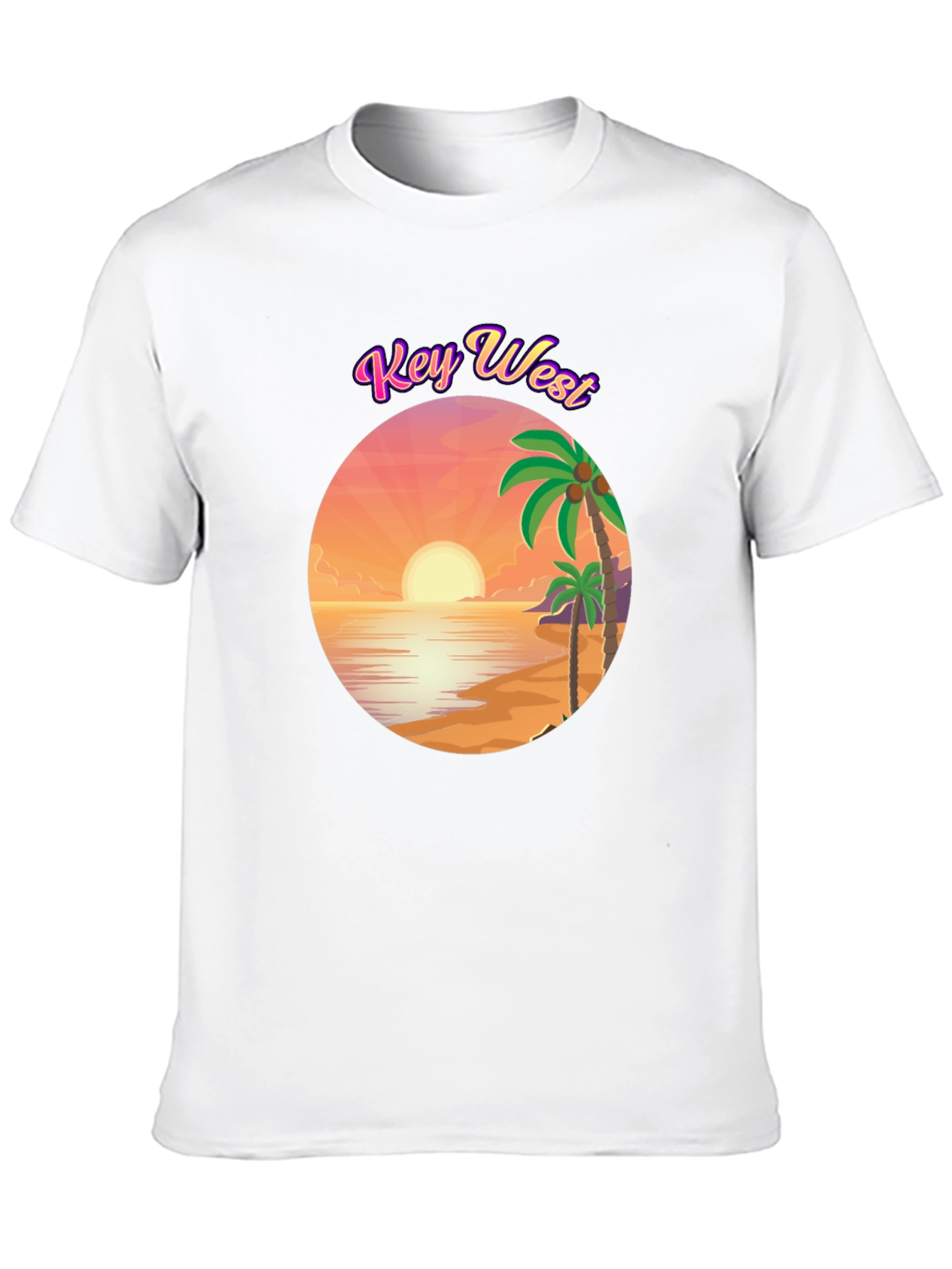 Key West Sunset T-Shirt - Tropical Beach Design