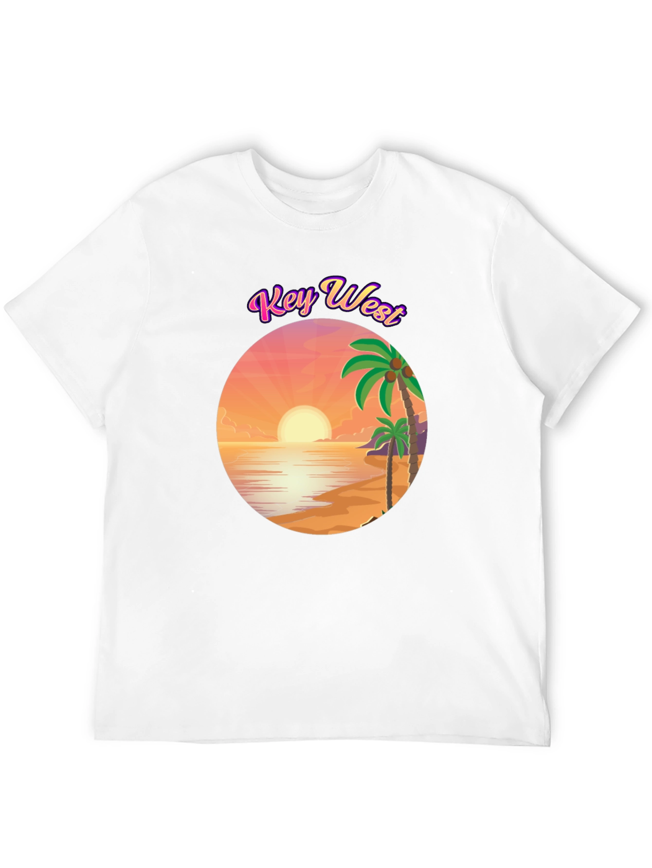 Key West Sunset T-Shirt - Tropical Beach Design