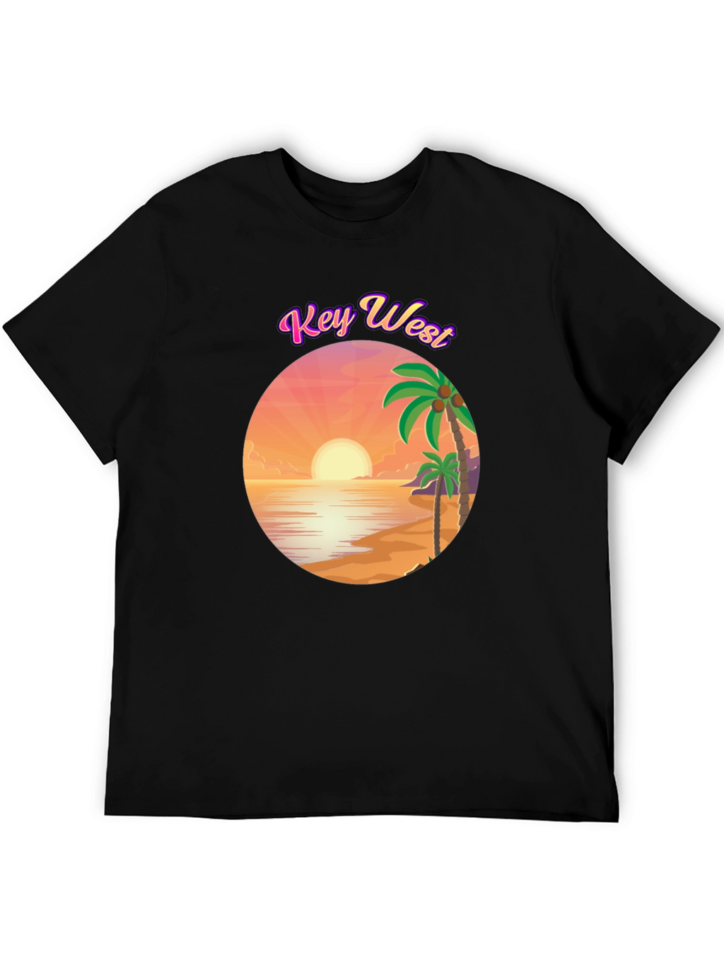 Key West Sunset T-Shirt - Tropical Beach Design