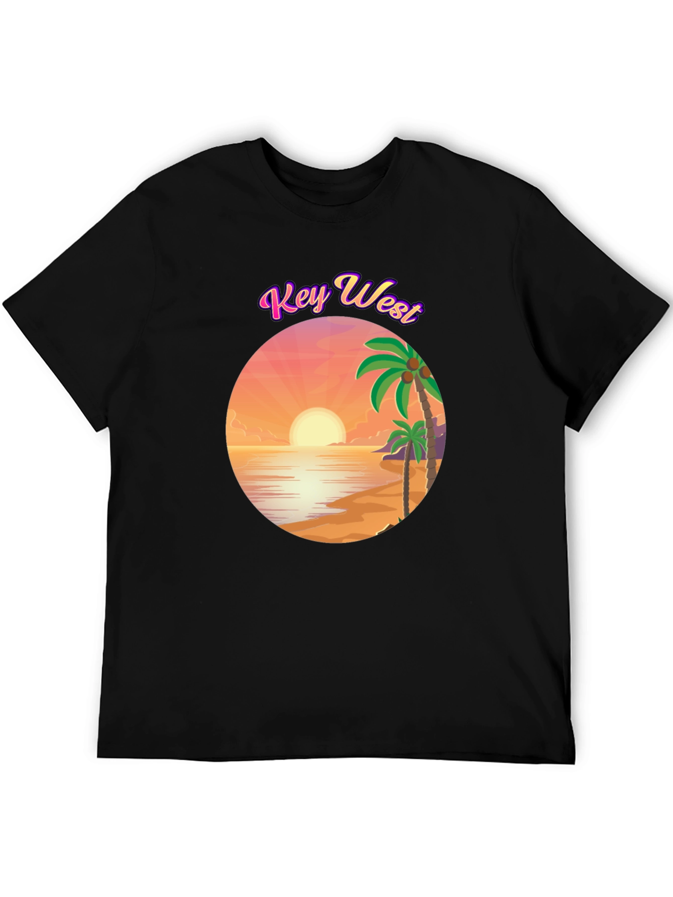 Key West Sunset T-Shirt - Tropical Beach Design