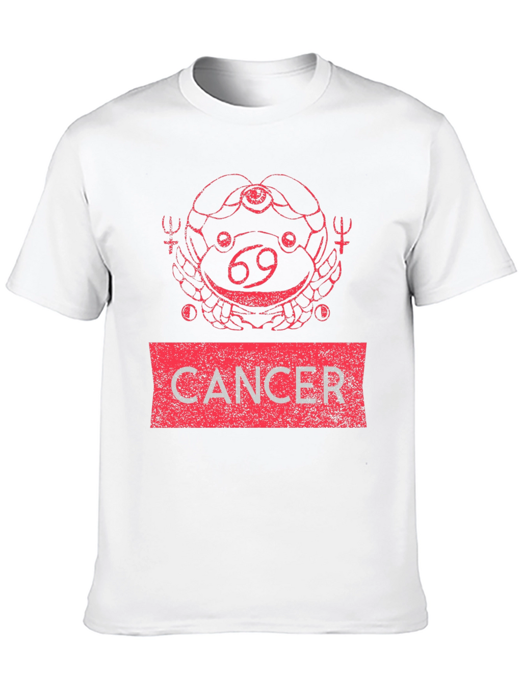 Cancer Zodiac T-Shirt - Red Graphic Design
