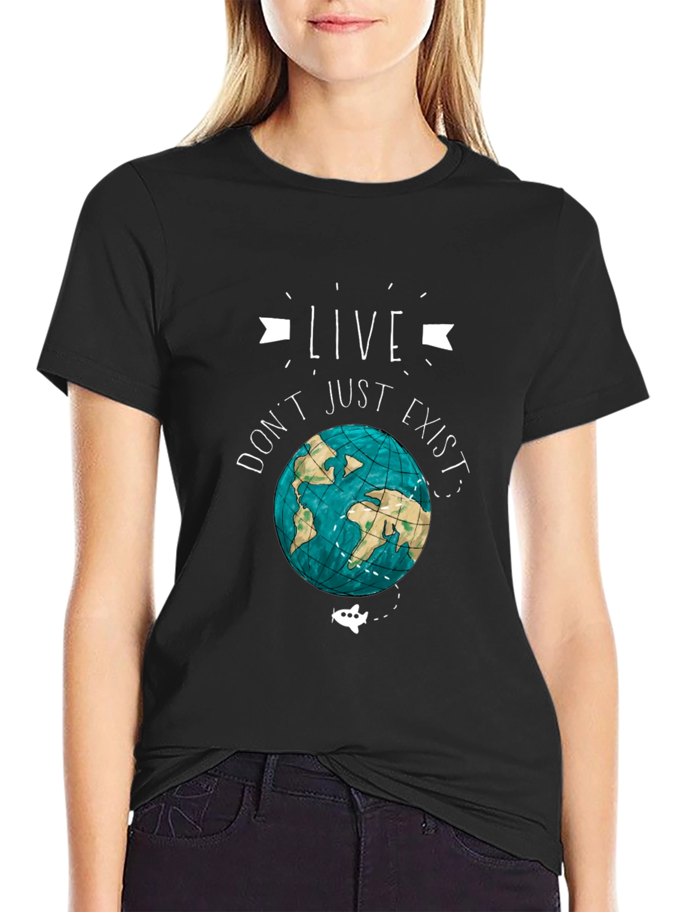 Live Dont Just Exist Earth Graphic Tee