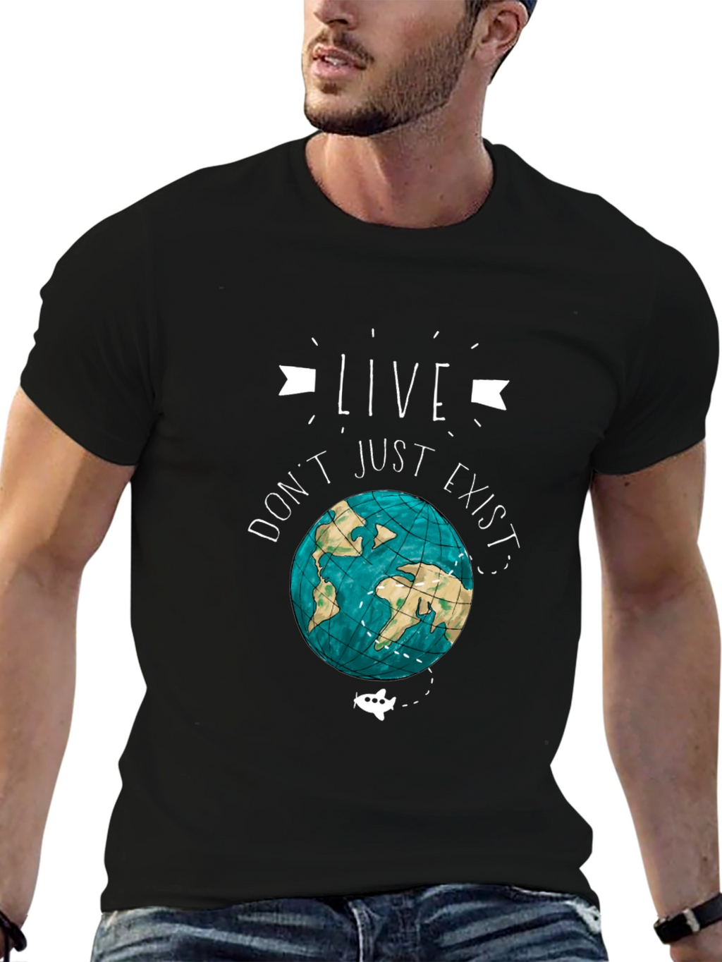 Live Dont Just Exist Earth Graphic Tee