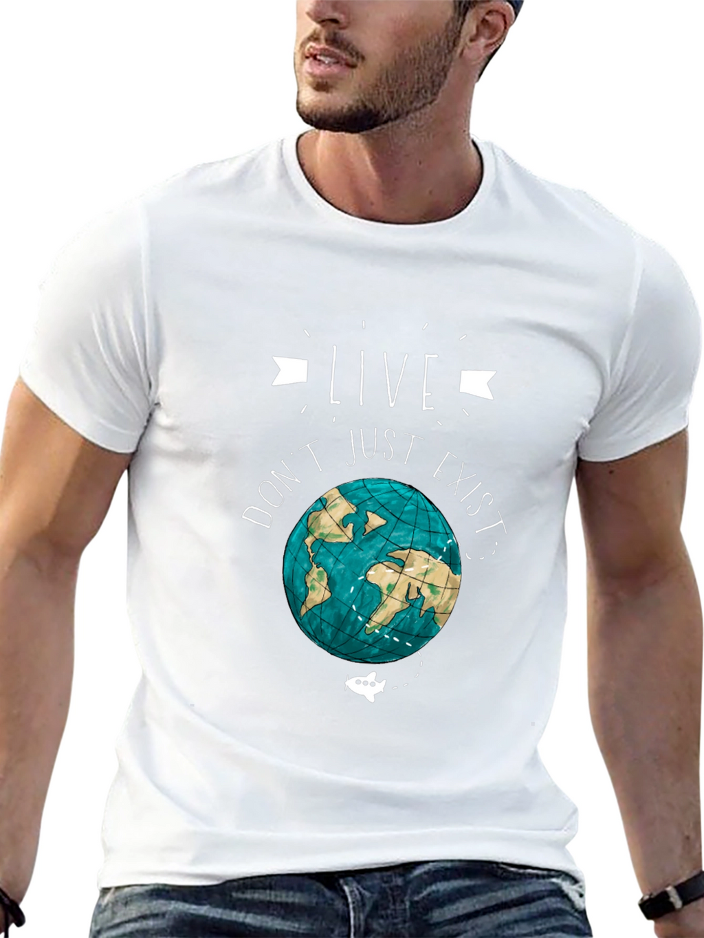 Live Dont Just Exist Earth Graphic Tee