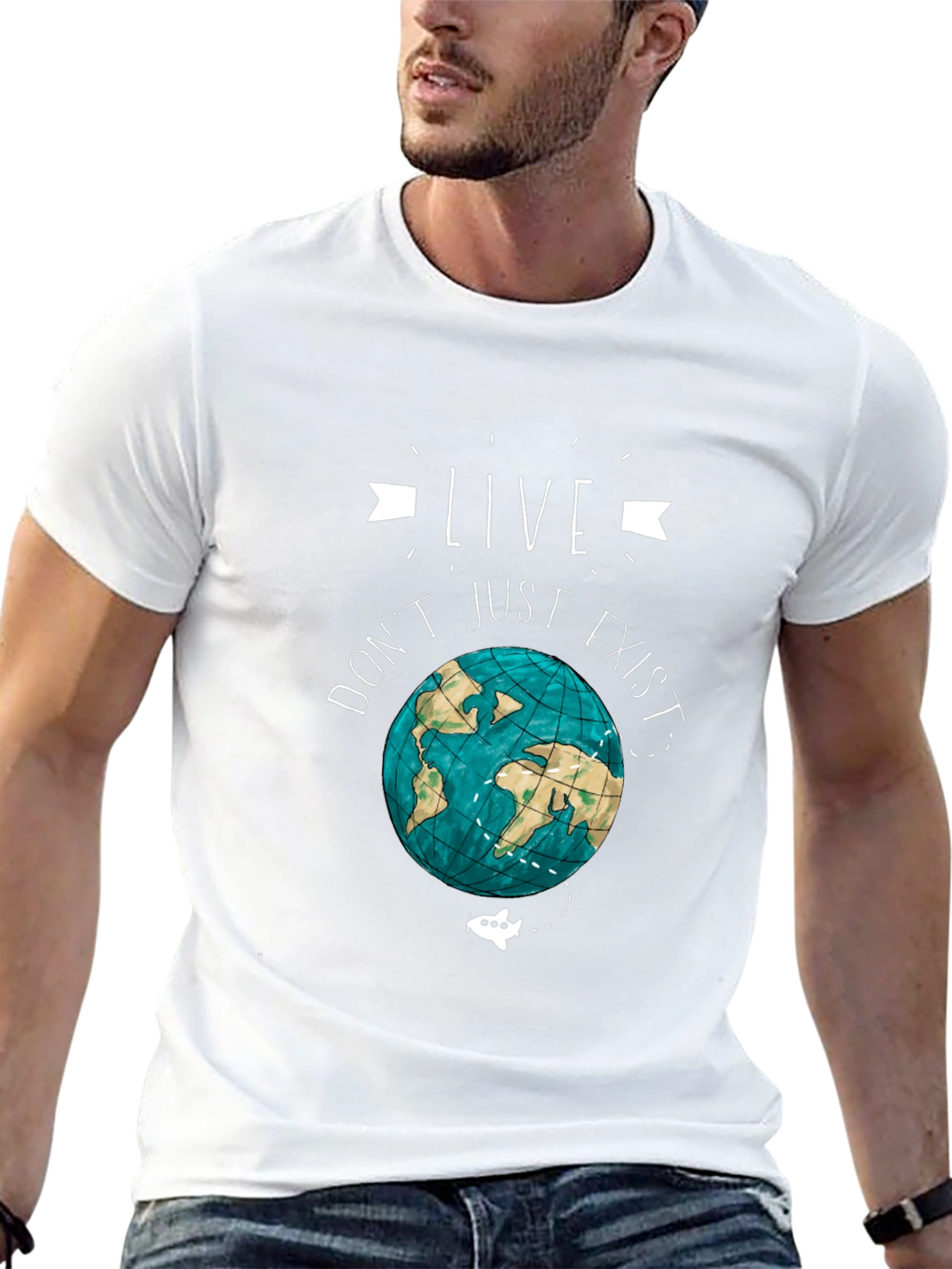 Live Dont Just Exist Earth Graphic Tee