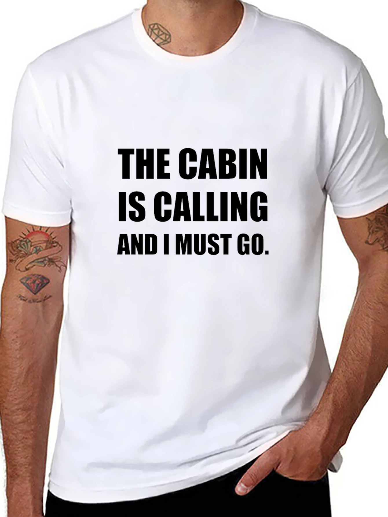 The Cabin is Calling Black T-Shirt