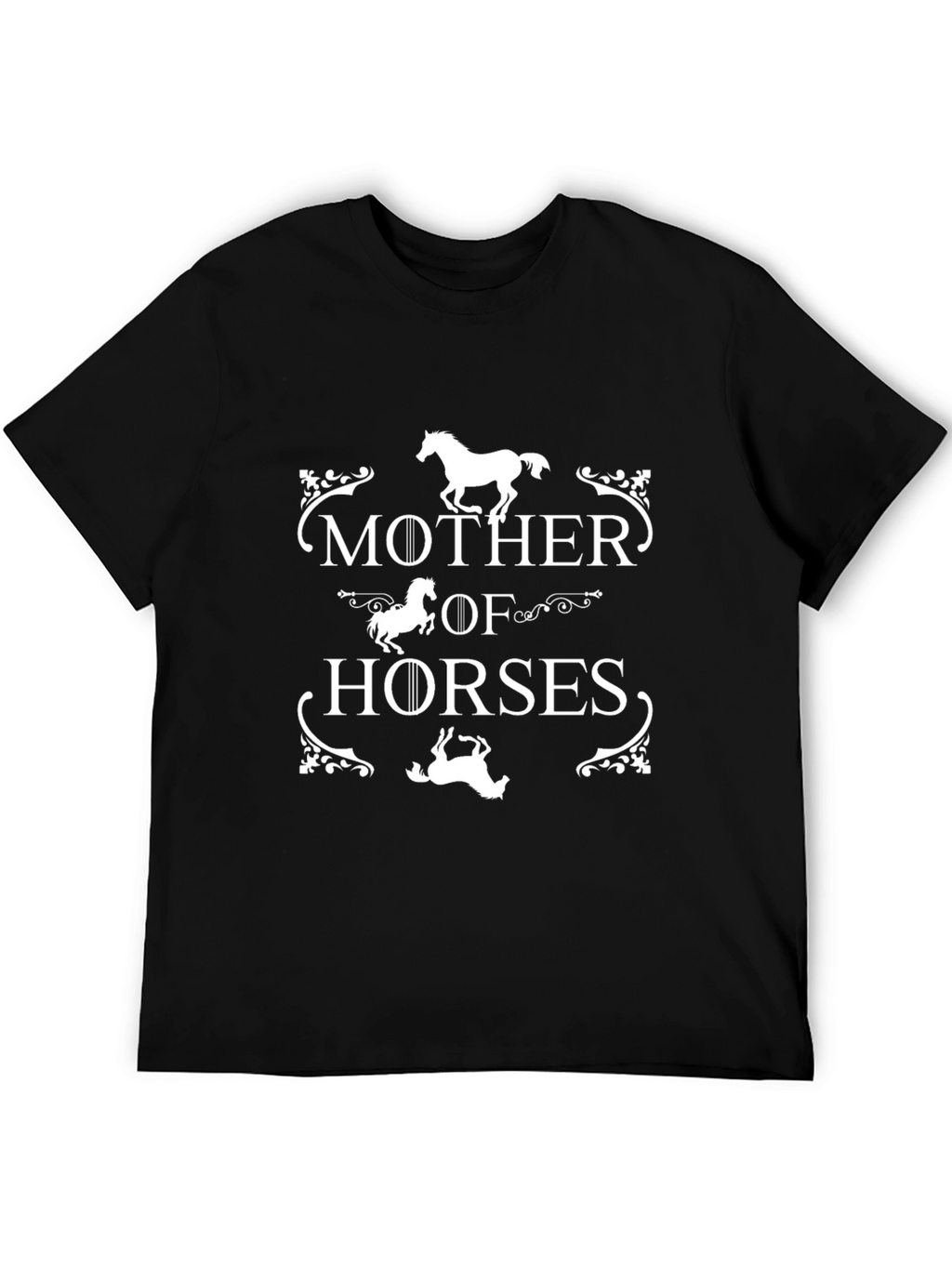 Mother of Horses Graphic T-Shirt - Black
