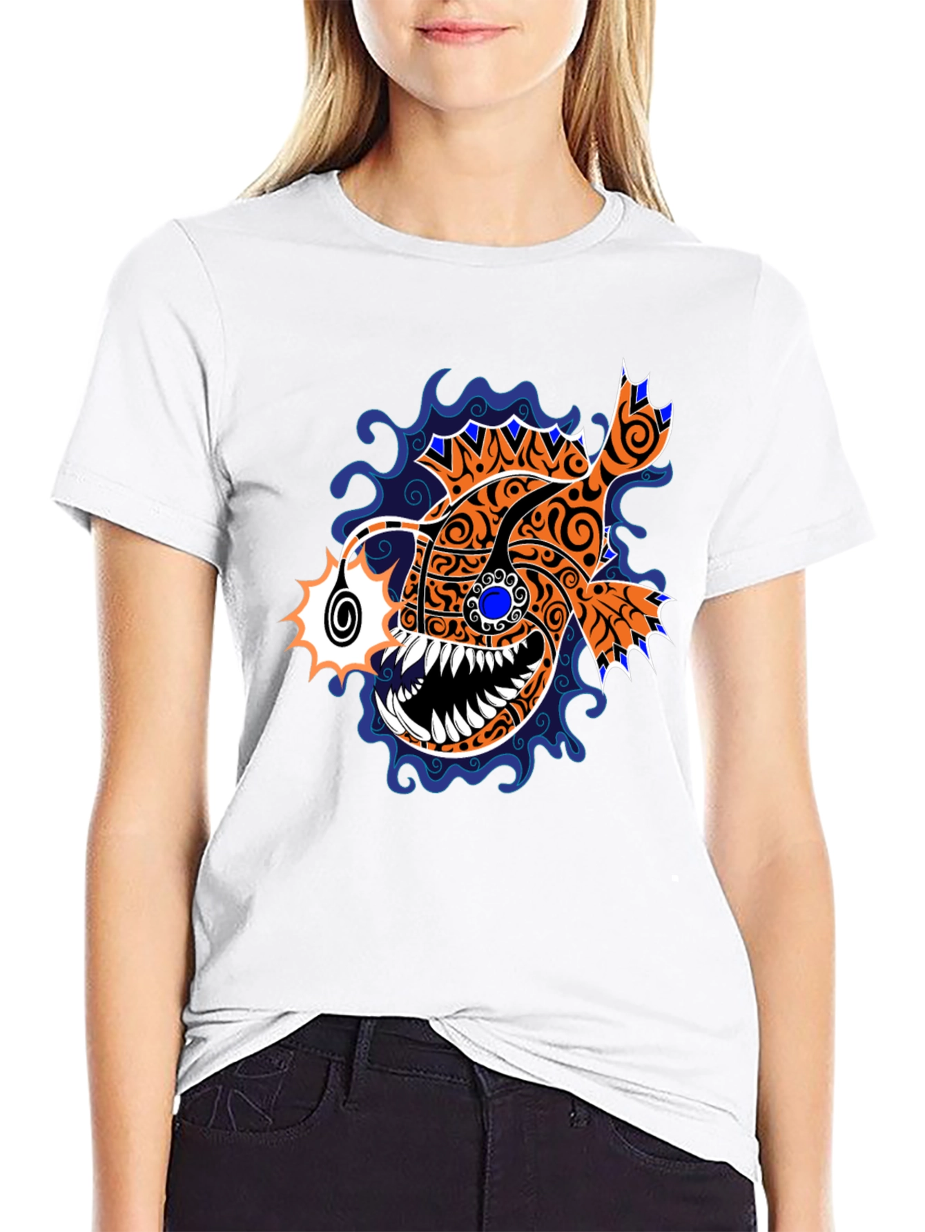 Angler Fish Graphic Tee - Unique Design