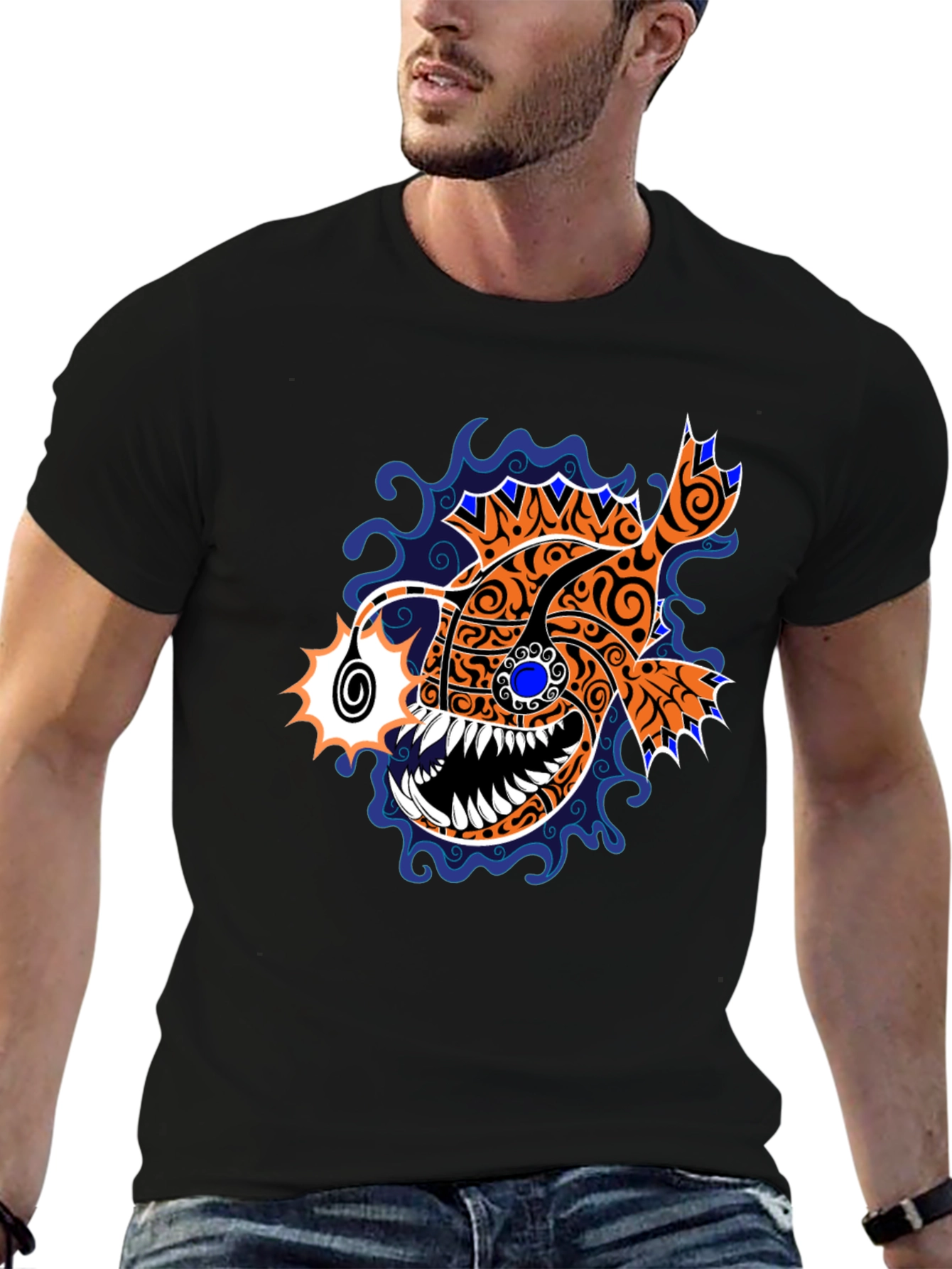 Angler Fish Graphic Tee - Unique Design