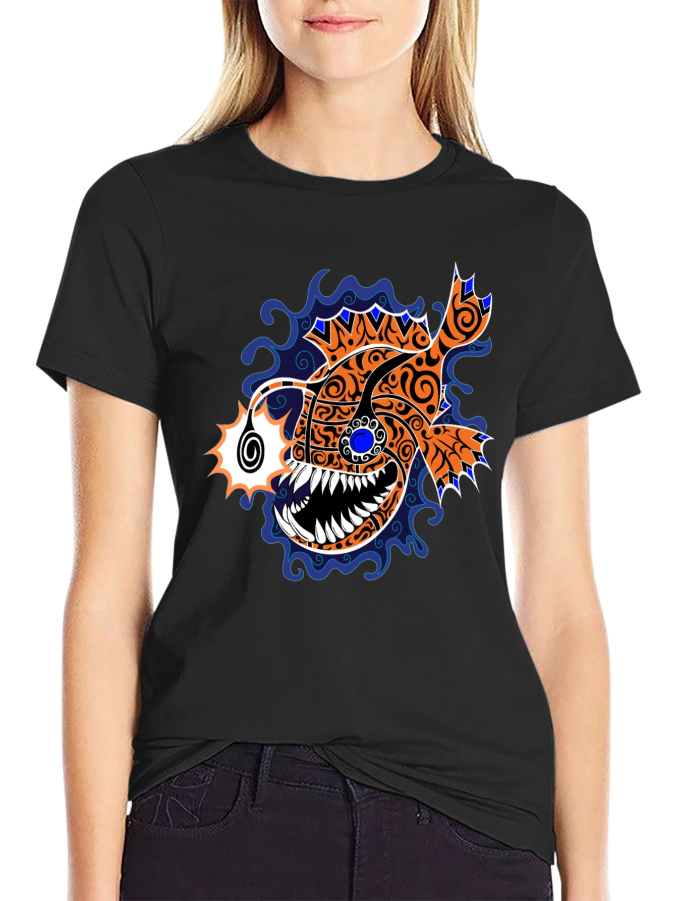 Angler Fish Graphic Tee - Unique Design