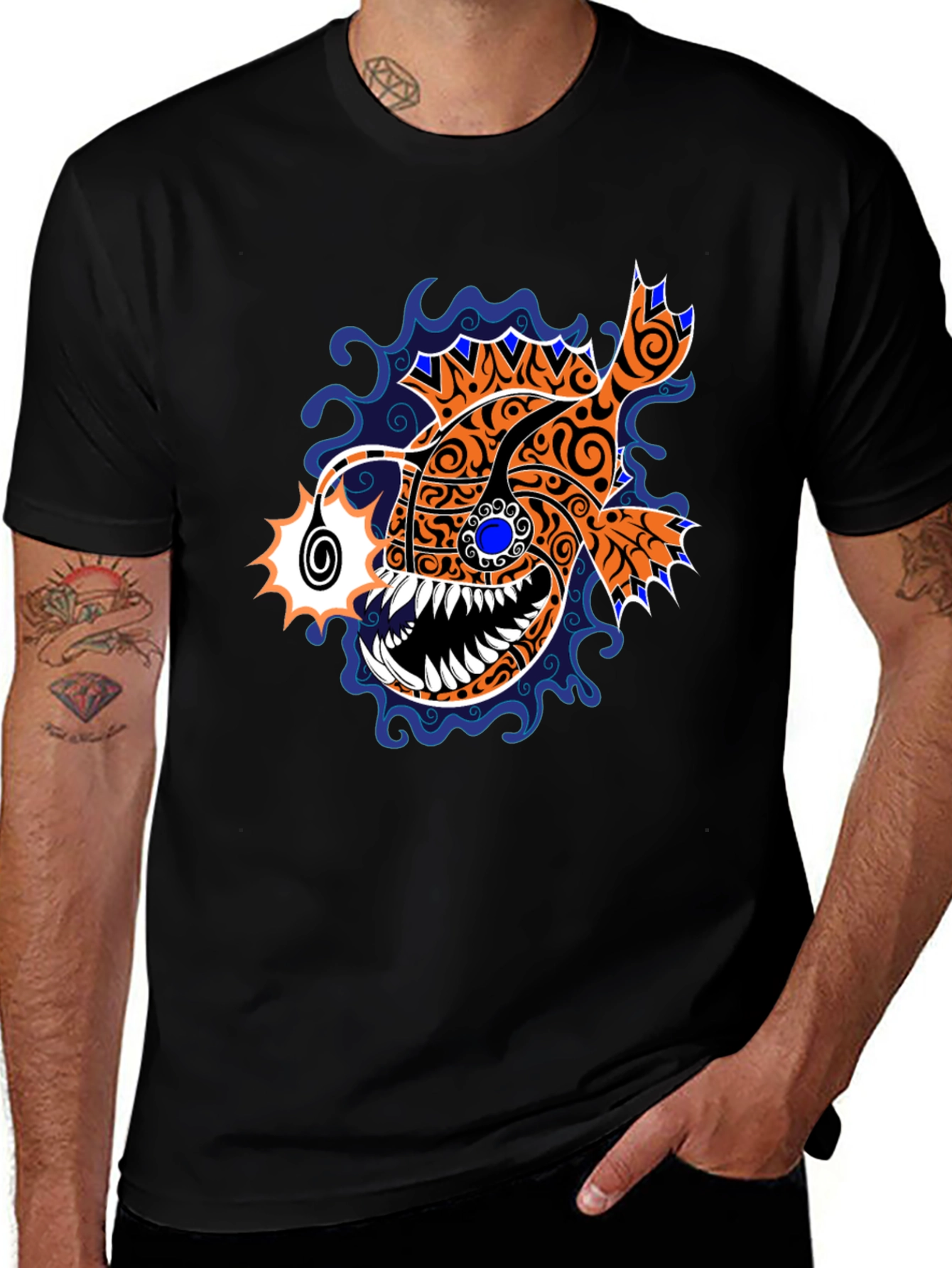 Angler Fish Graphic Tee - Unique Design