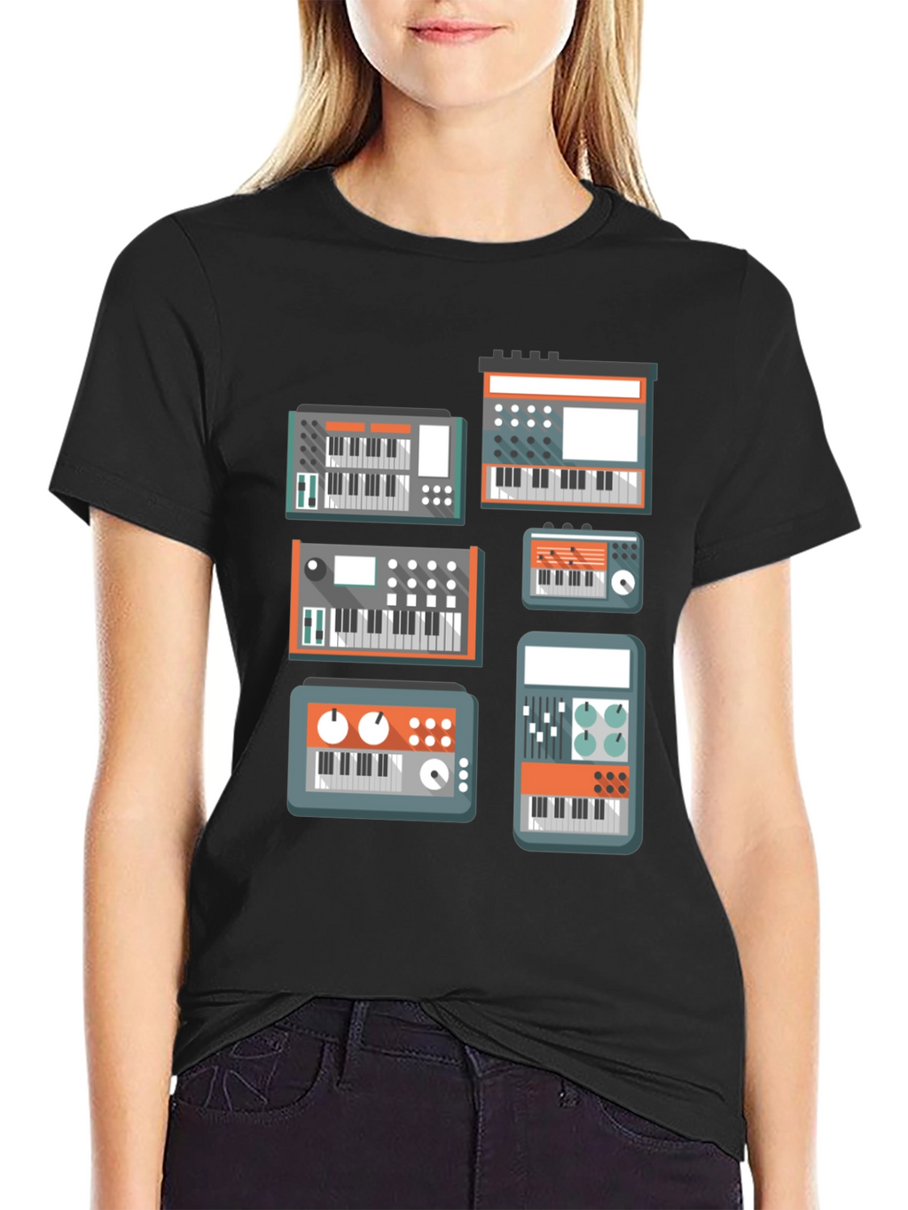 Synth Lover T-Shirt - Black Music Tee