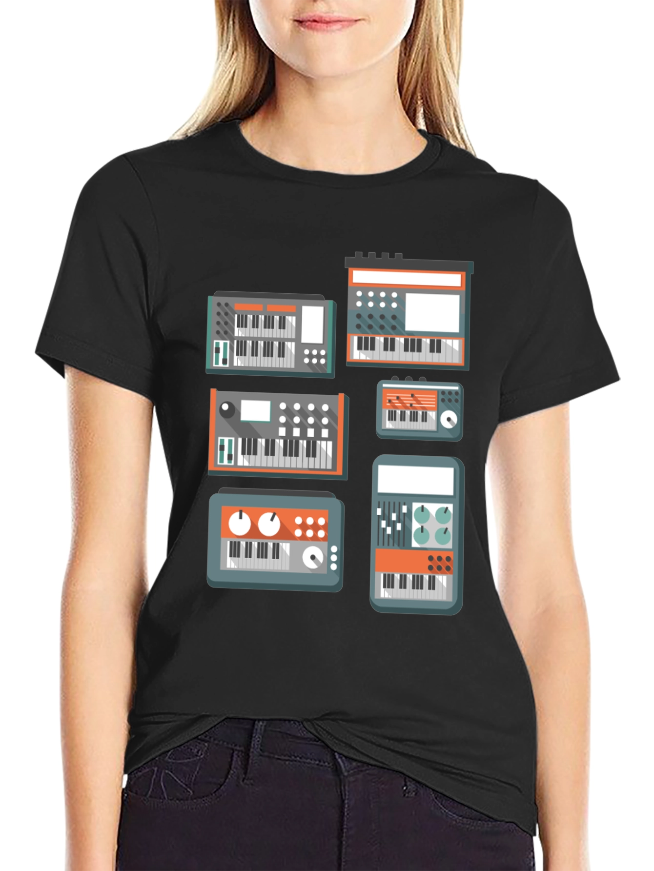 Synth Lover T-Shirt - Black Music Tee