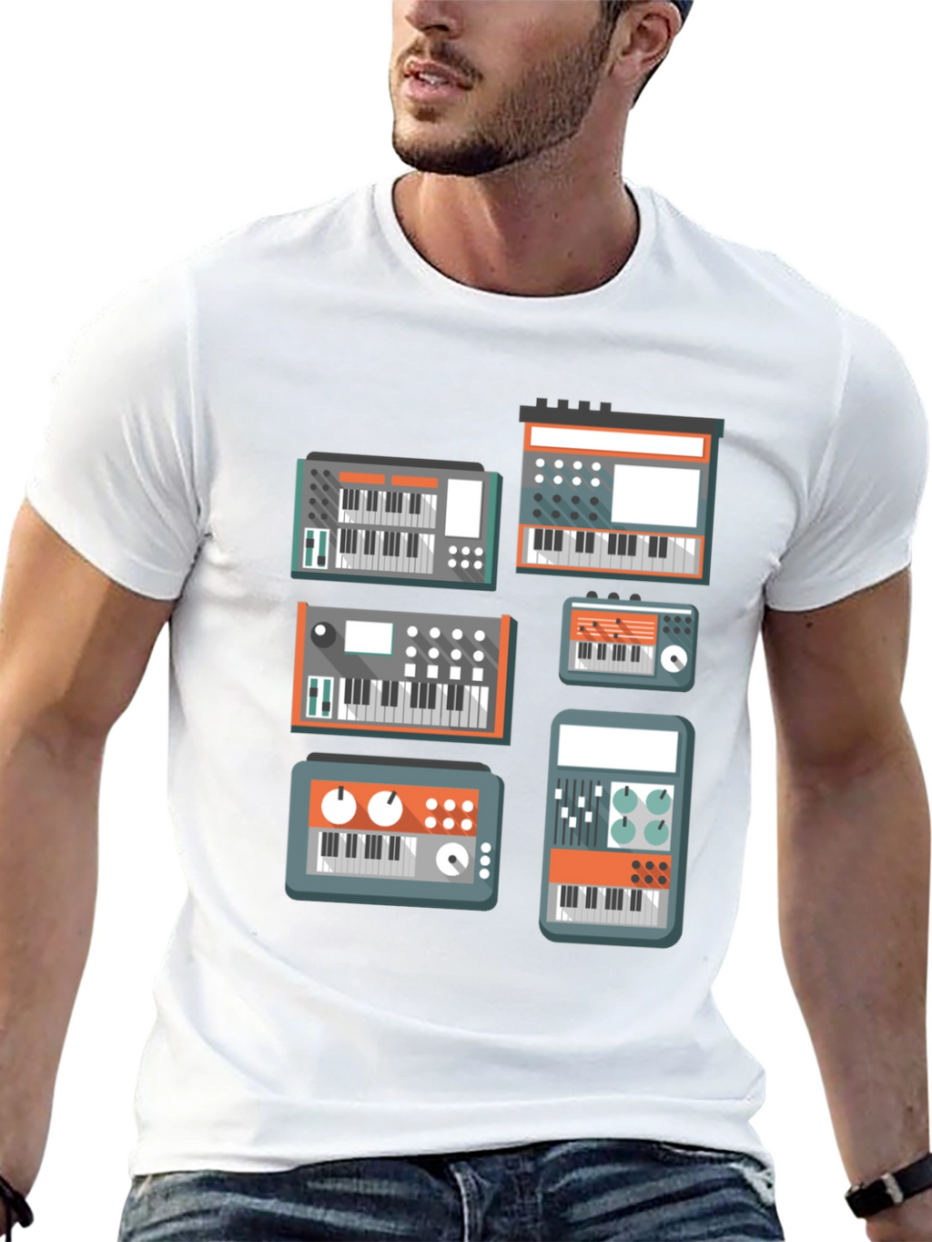 Synth Lover T-Shirt - Black Music Tee