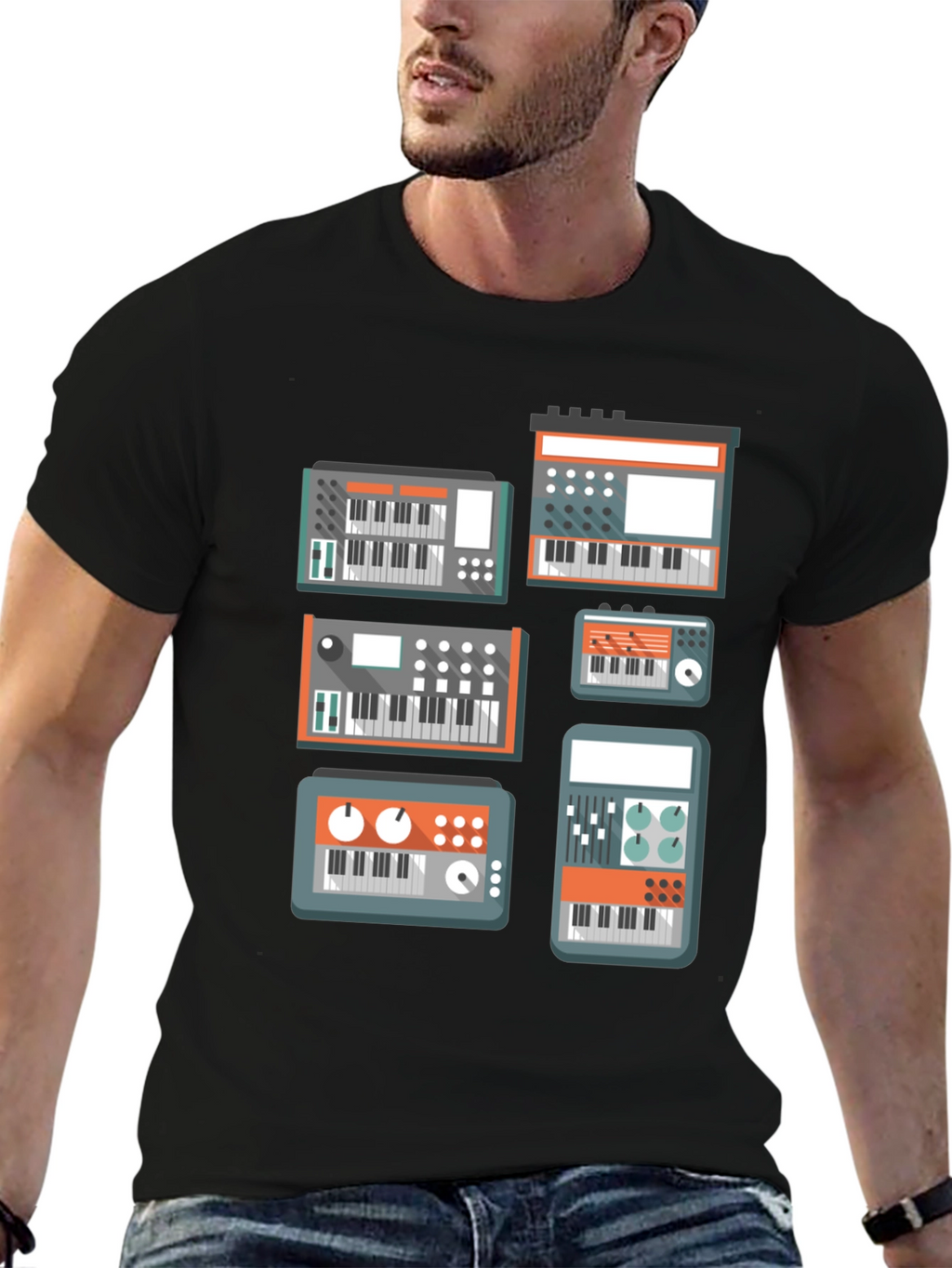 Synth Lover T-Shirt - Black Music Tee