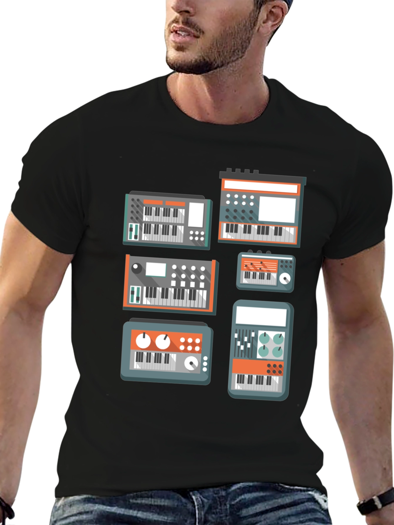 Synth Lover T-Shirt - Black Music Tee
