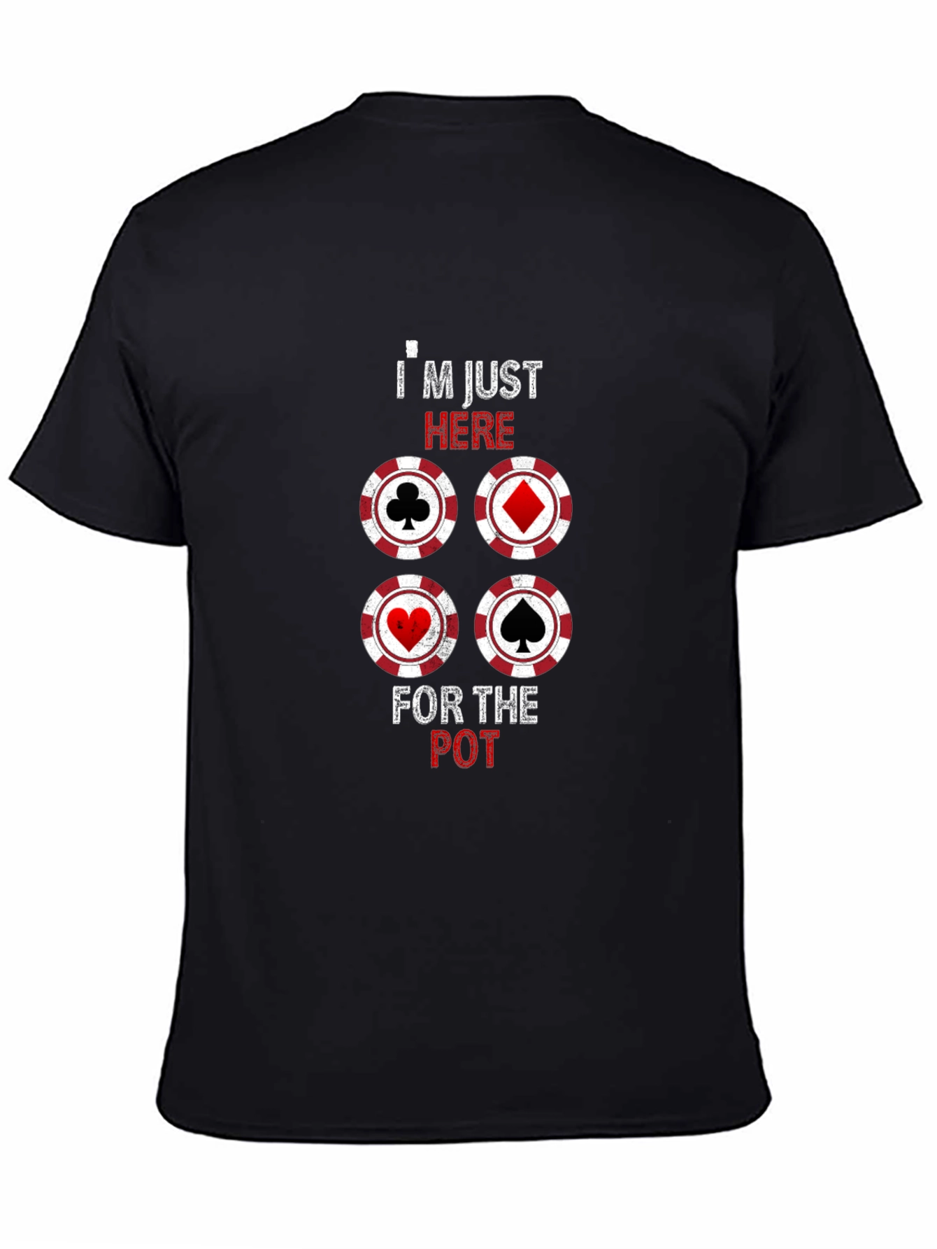 Poker Player T-Shirt: Im Just Here For The Pot!