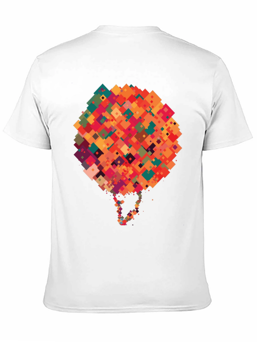 Abstract Pixel Art Graphic Black T-Shirt