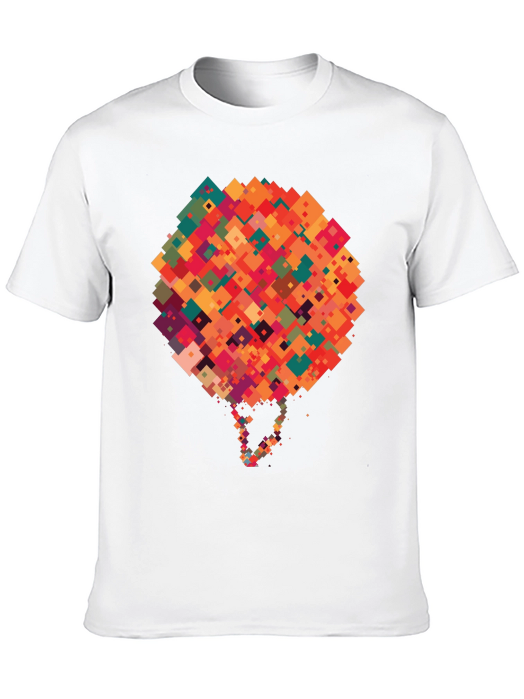 Abstract Pixel Art Graphic Black T-Shirt