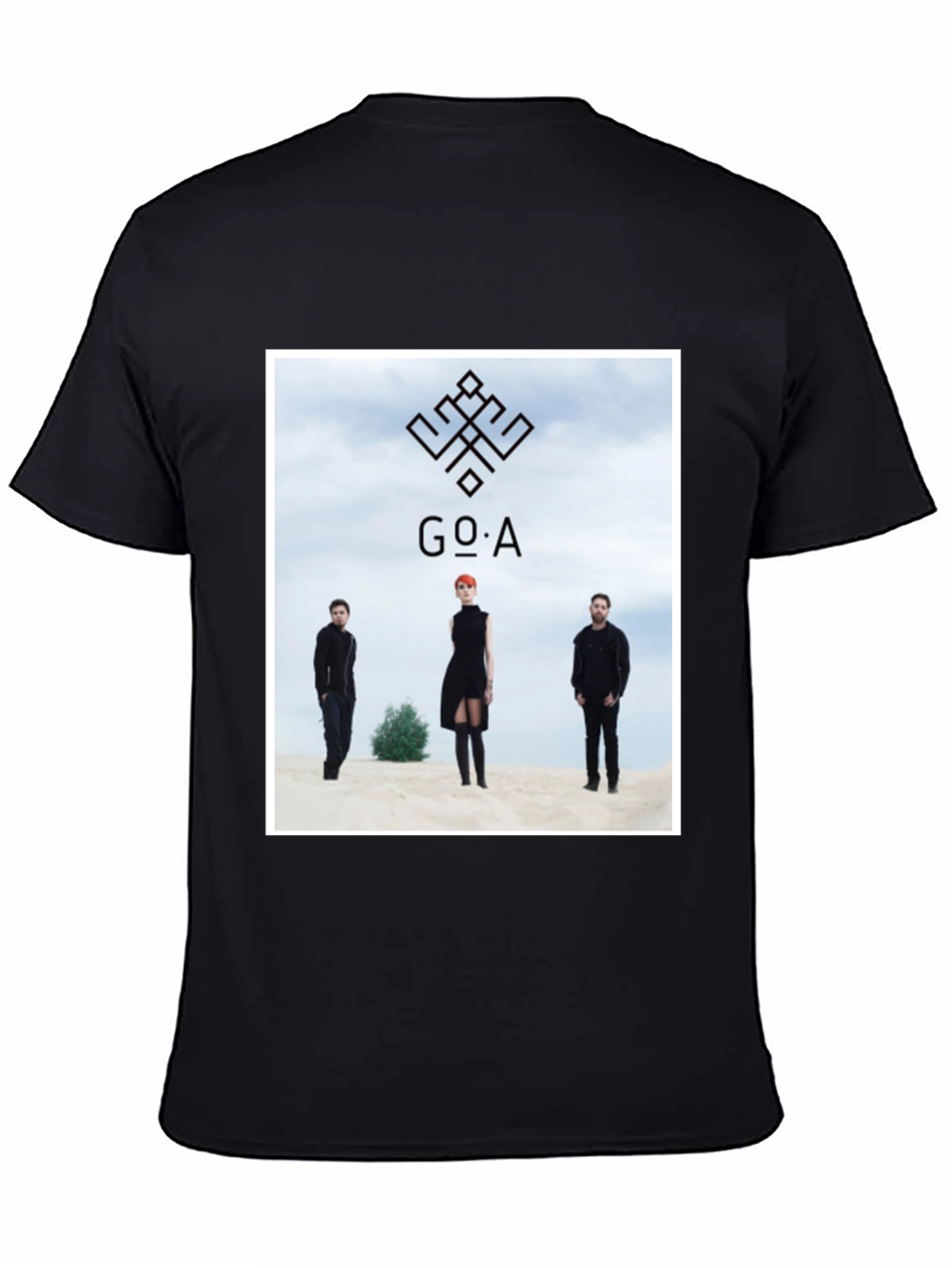 GO_A Band T-Shirt - Black Cotton Blend