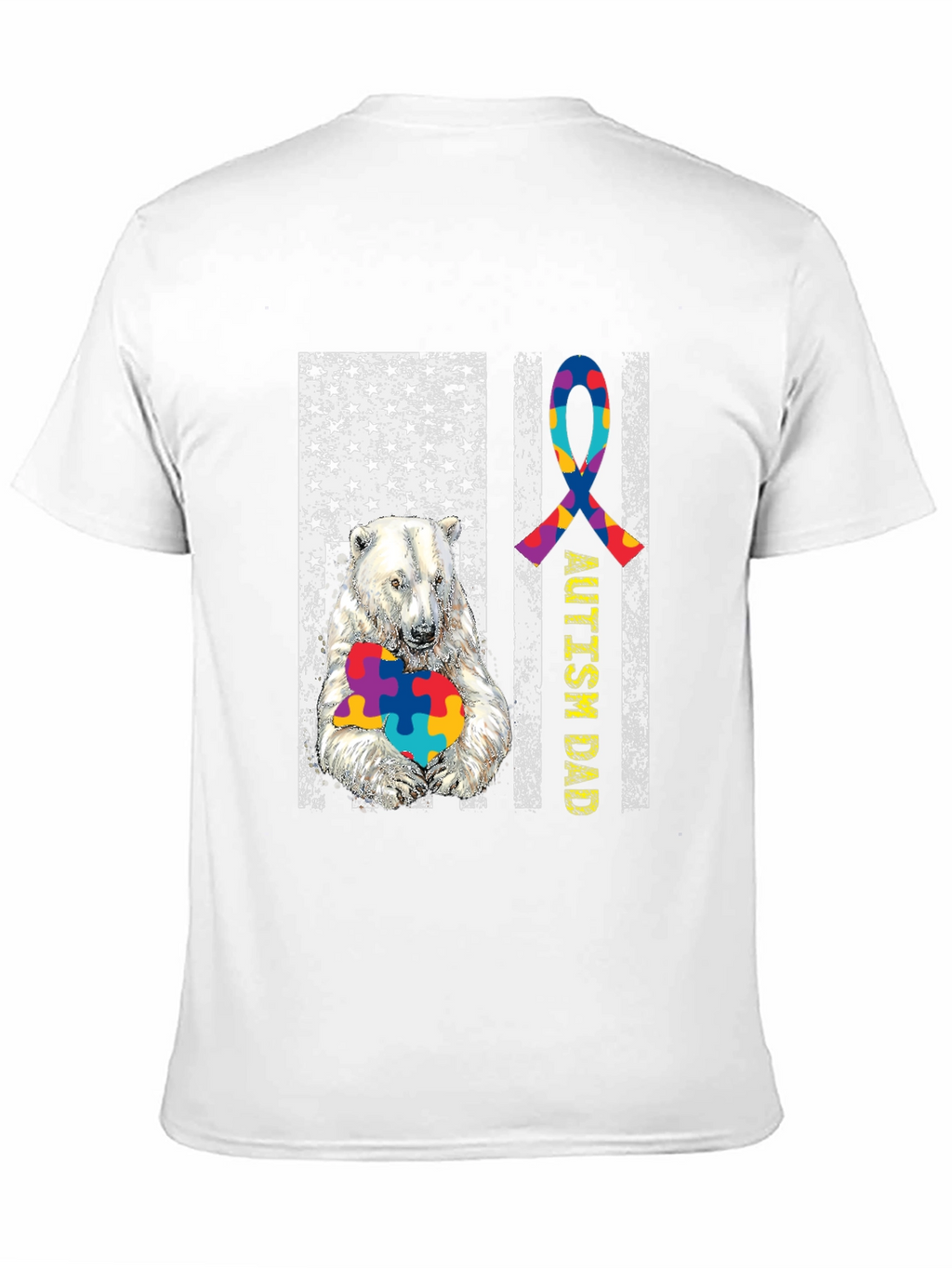 Autism Dad Polar Bear T-Shirt