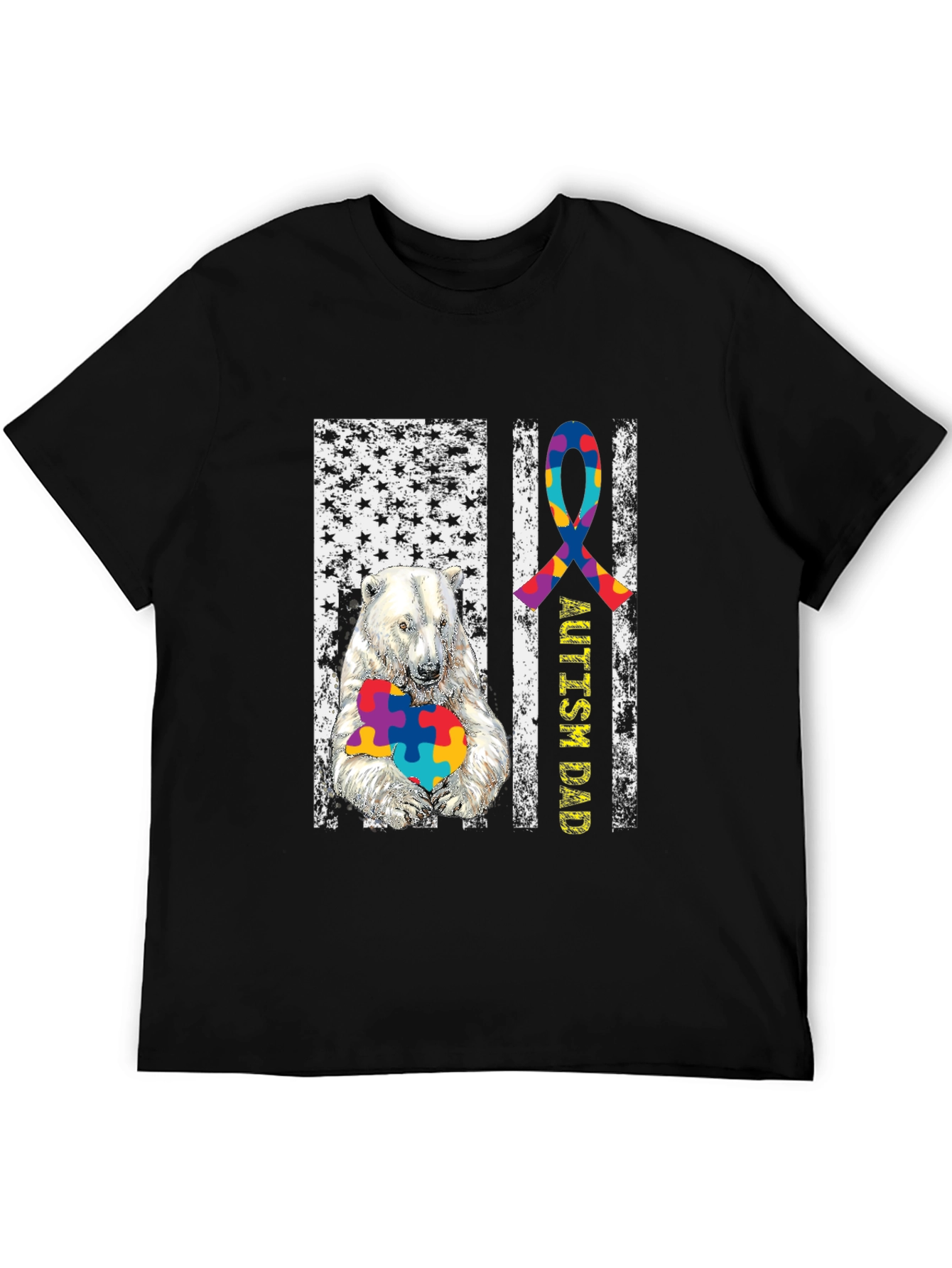 Autism Dad Polar Bear T-Shirt